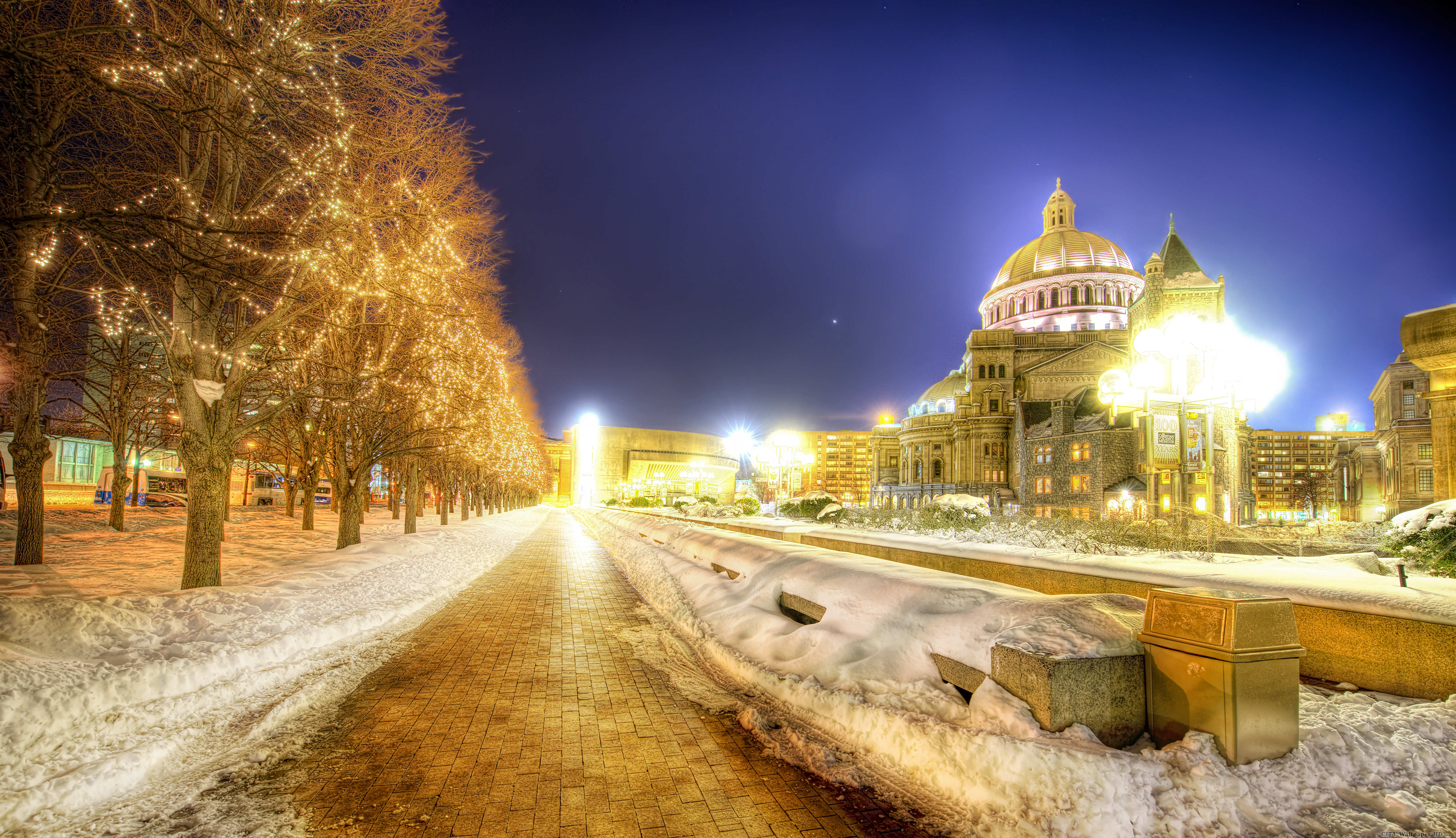 Boston Streets Night Wallpapers