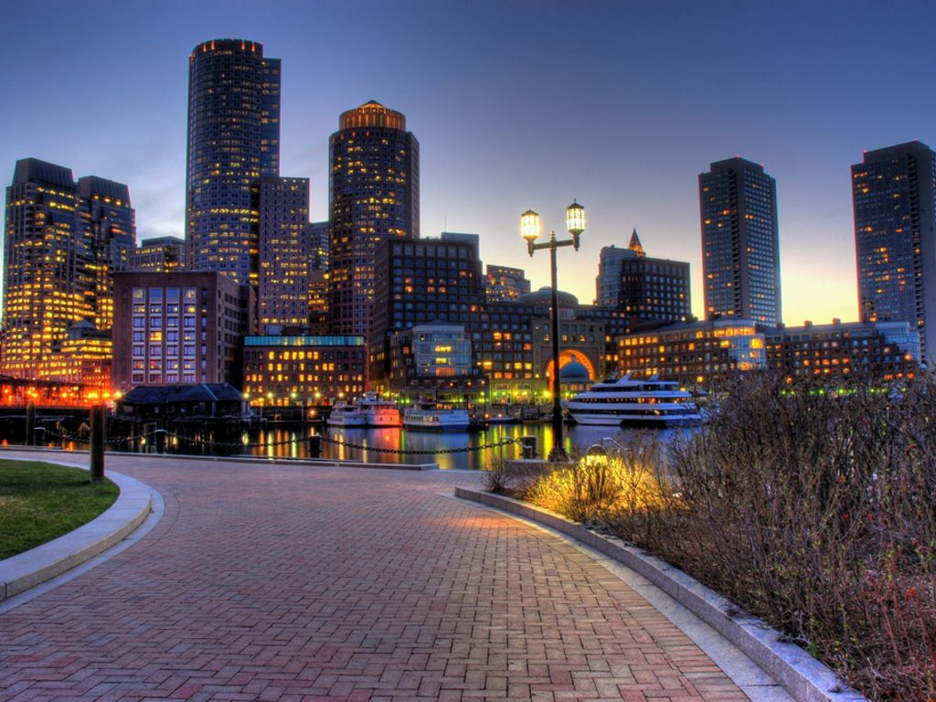 Boston Streets Night Wallpapers