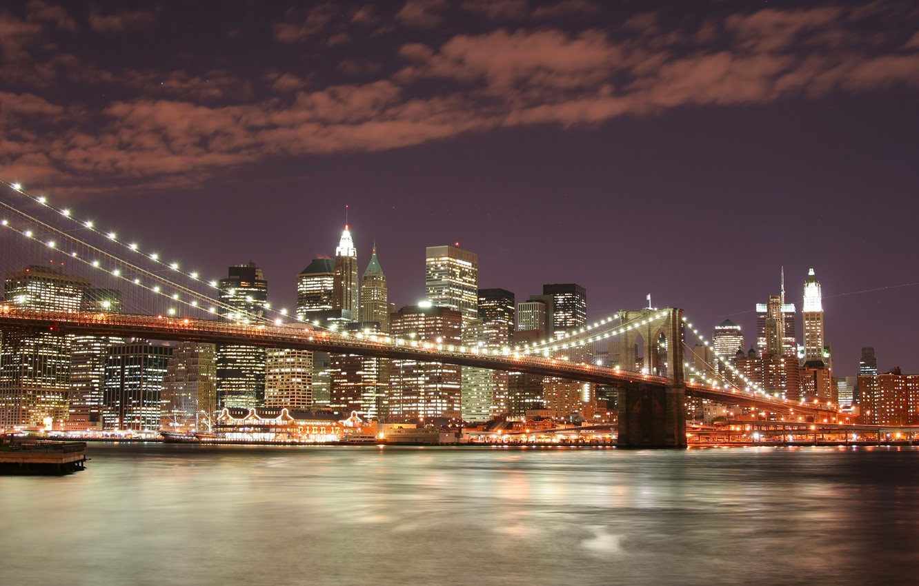 Brooklyn Bridge At Night Wallpapers