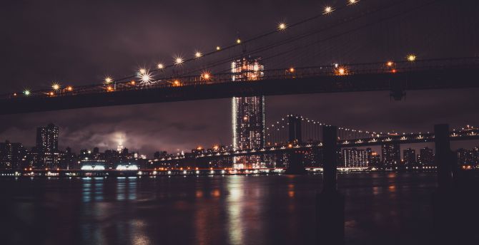 Brooklyn Bridge At Night Wallpapers