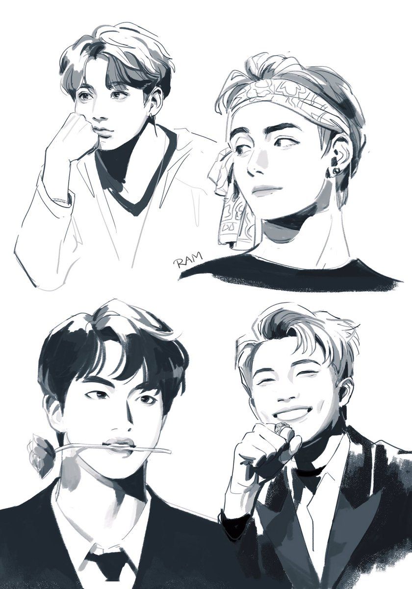 Bts Drawings Wallpapers