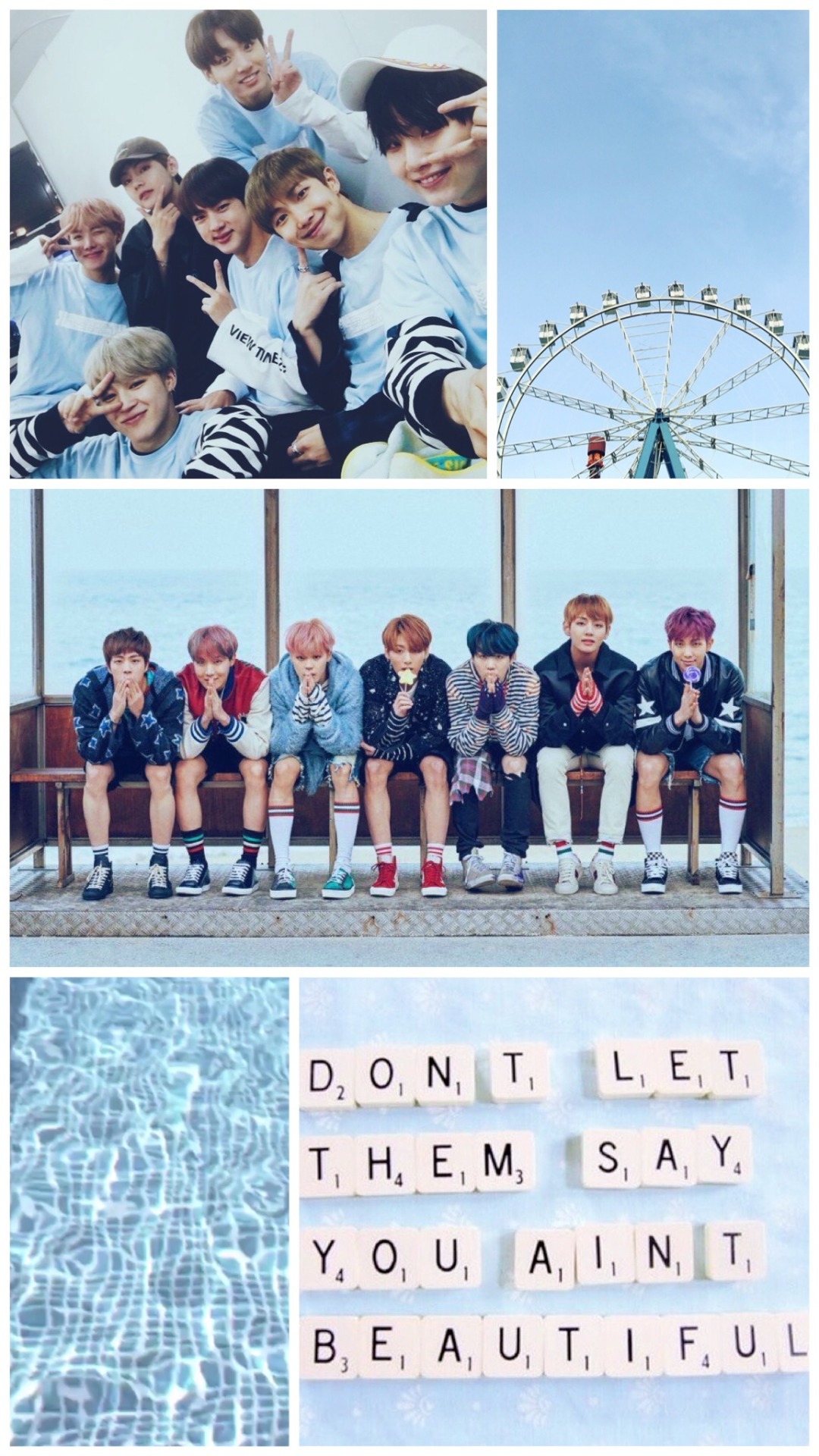 Bts Light Blue Aesthetic Wallpapers