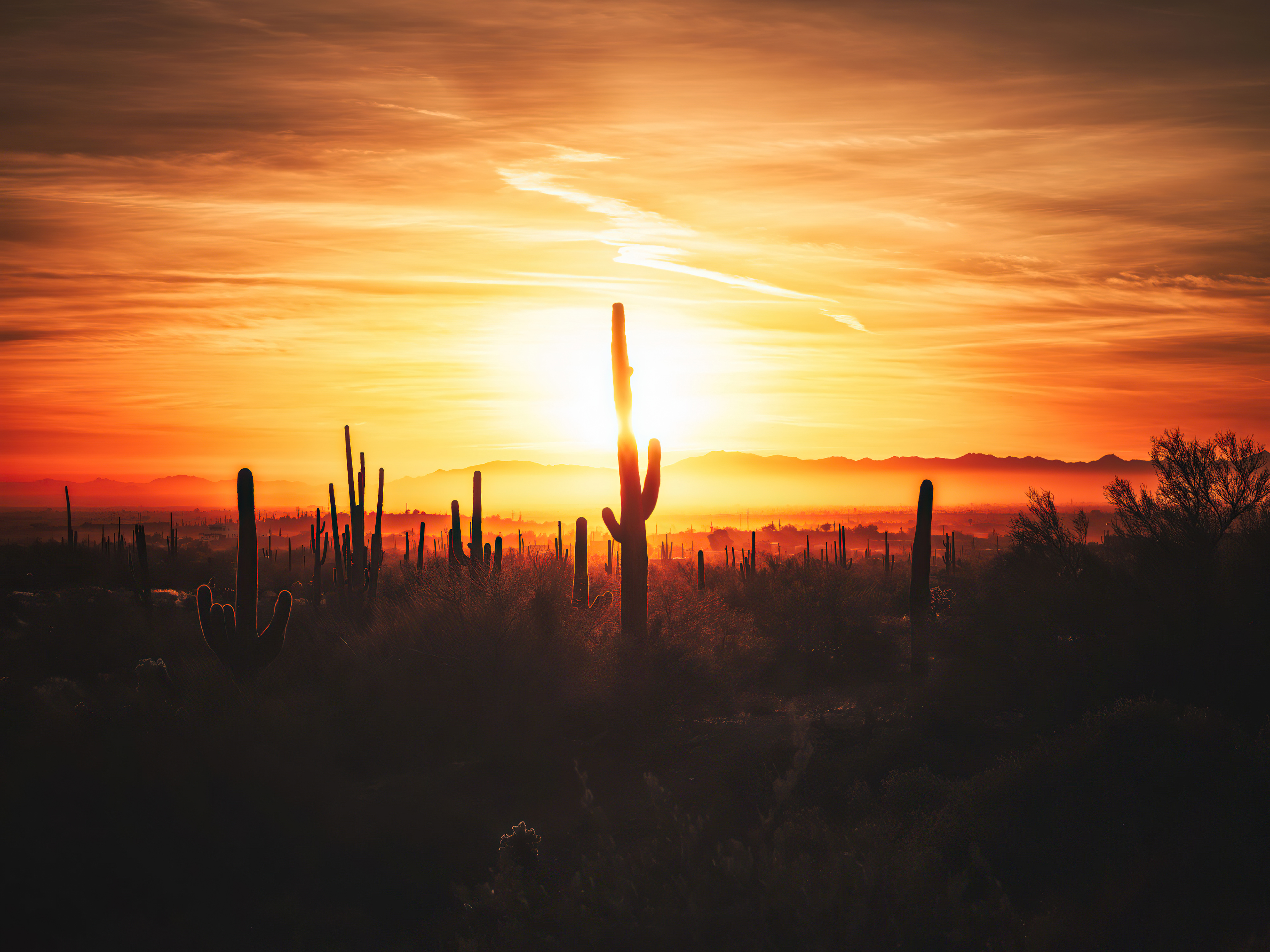 Cactus Sunset Wallpapers