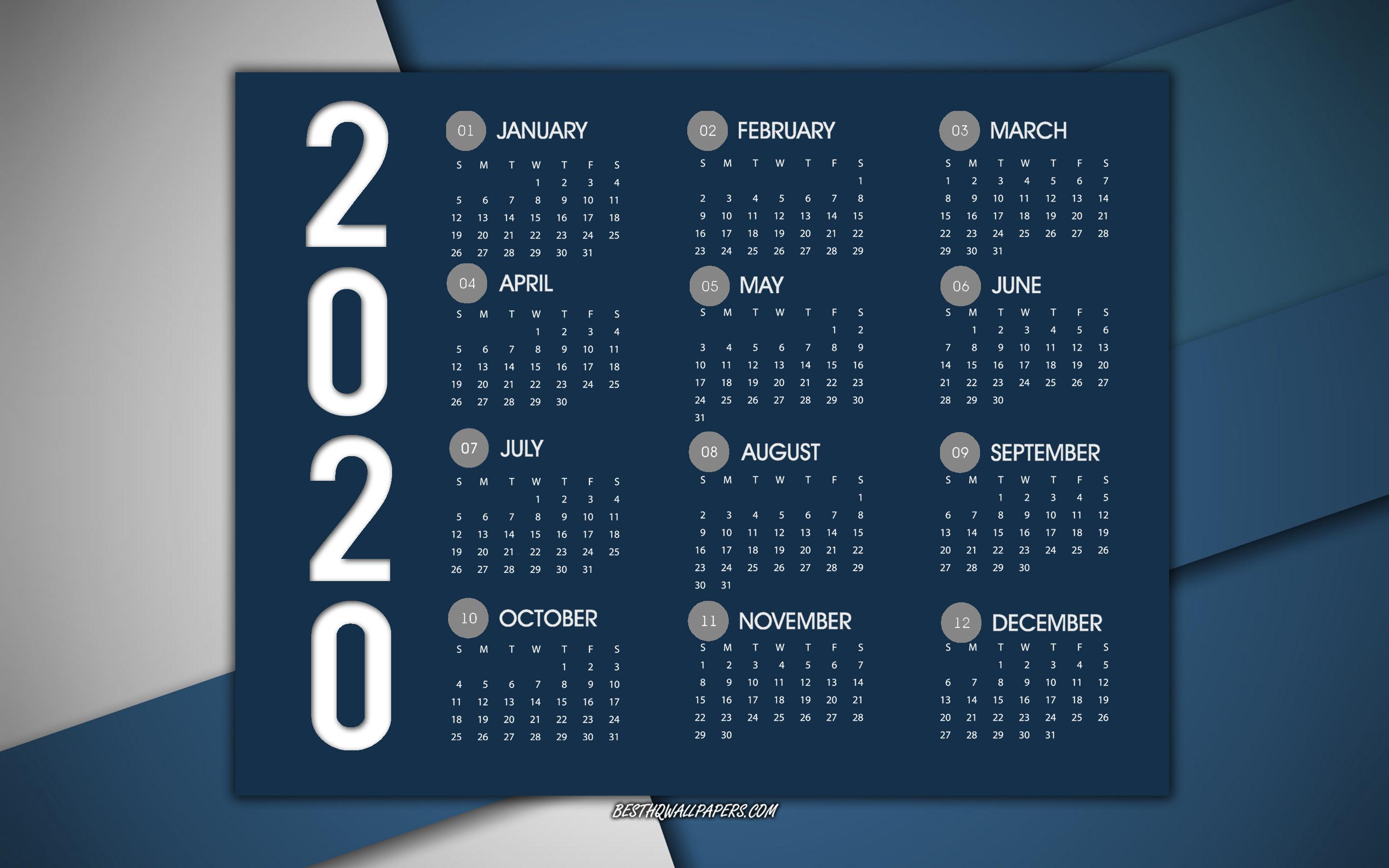 Calendar 2020 Wallpapers