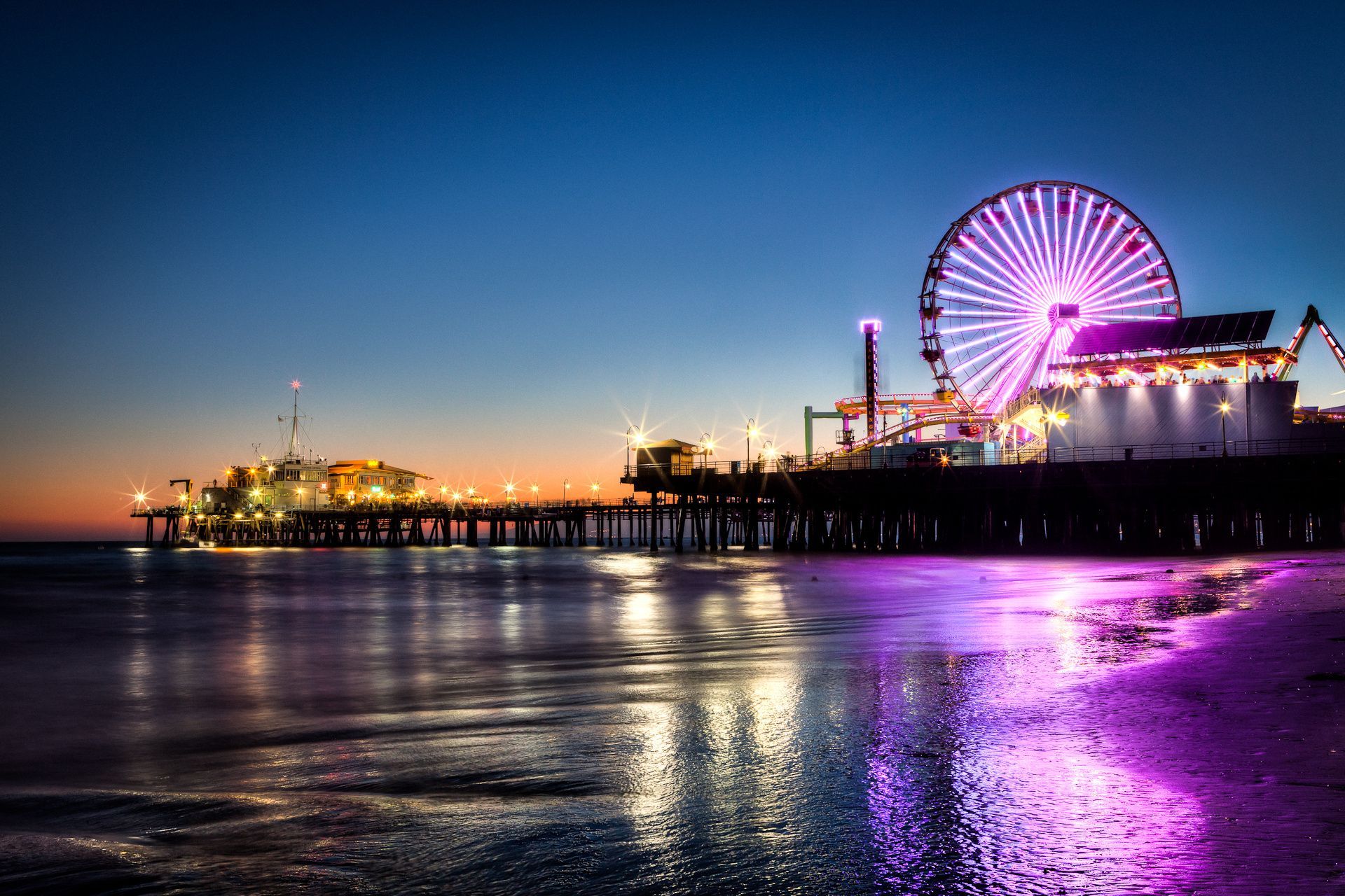 California Beach At Night Wallpapers