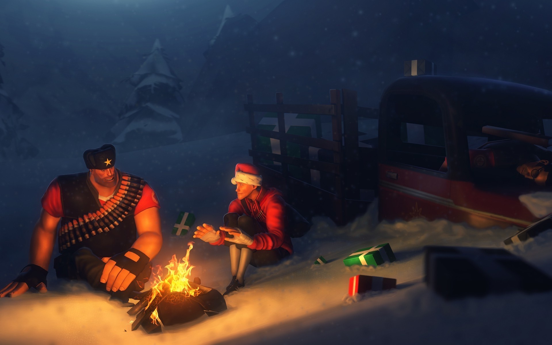 Campfire In Winter Wallpapers