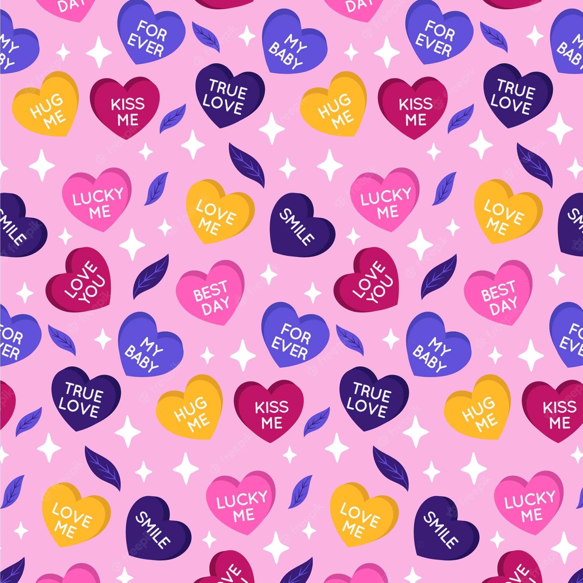 Candy Hearts Wallpapers