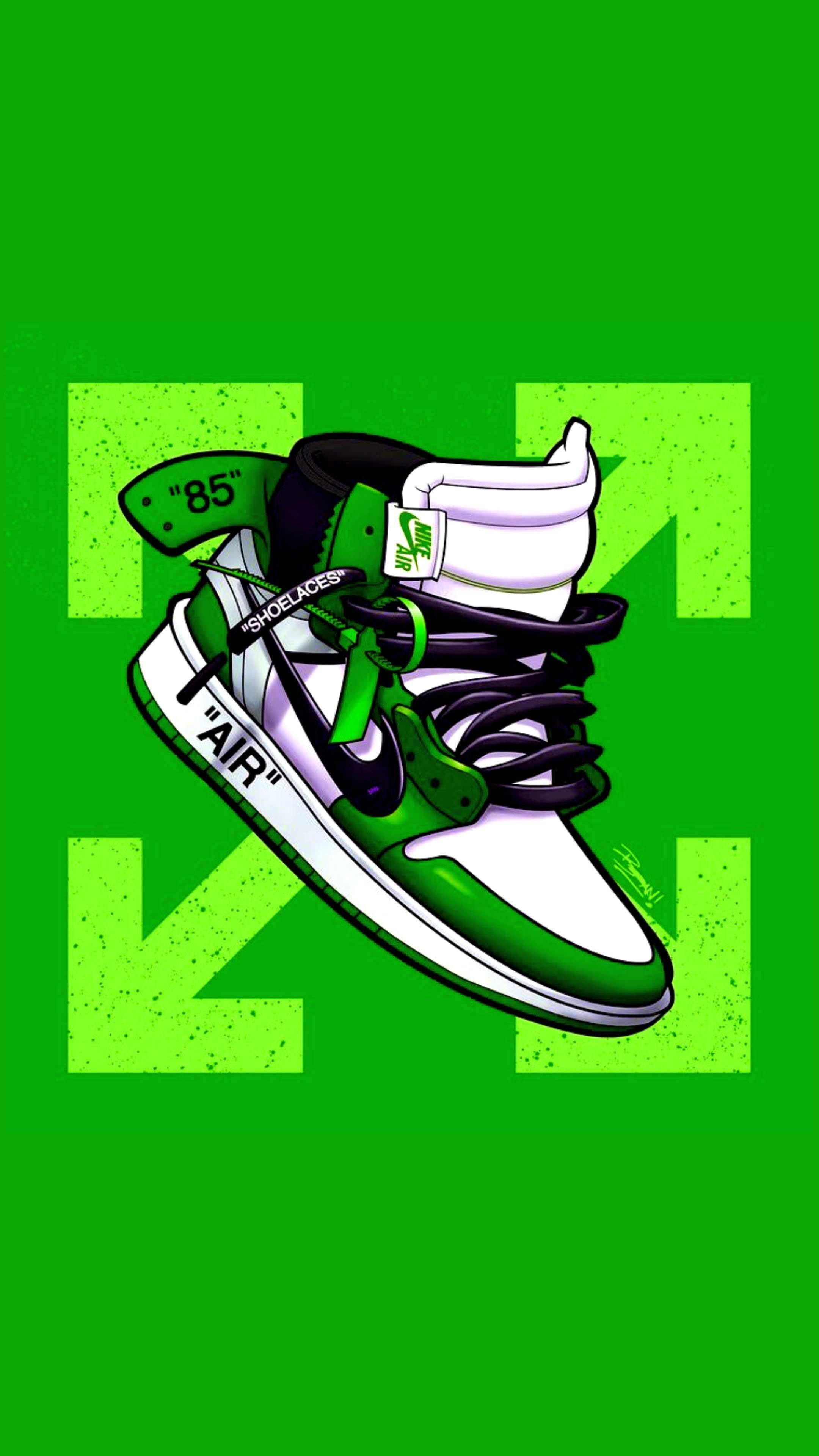 Cartoon Off White Shoes Wallpapers