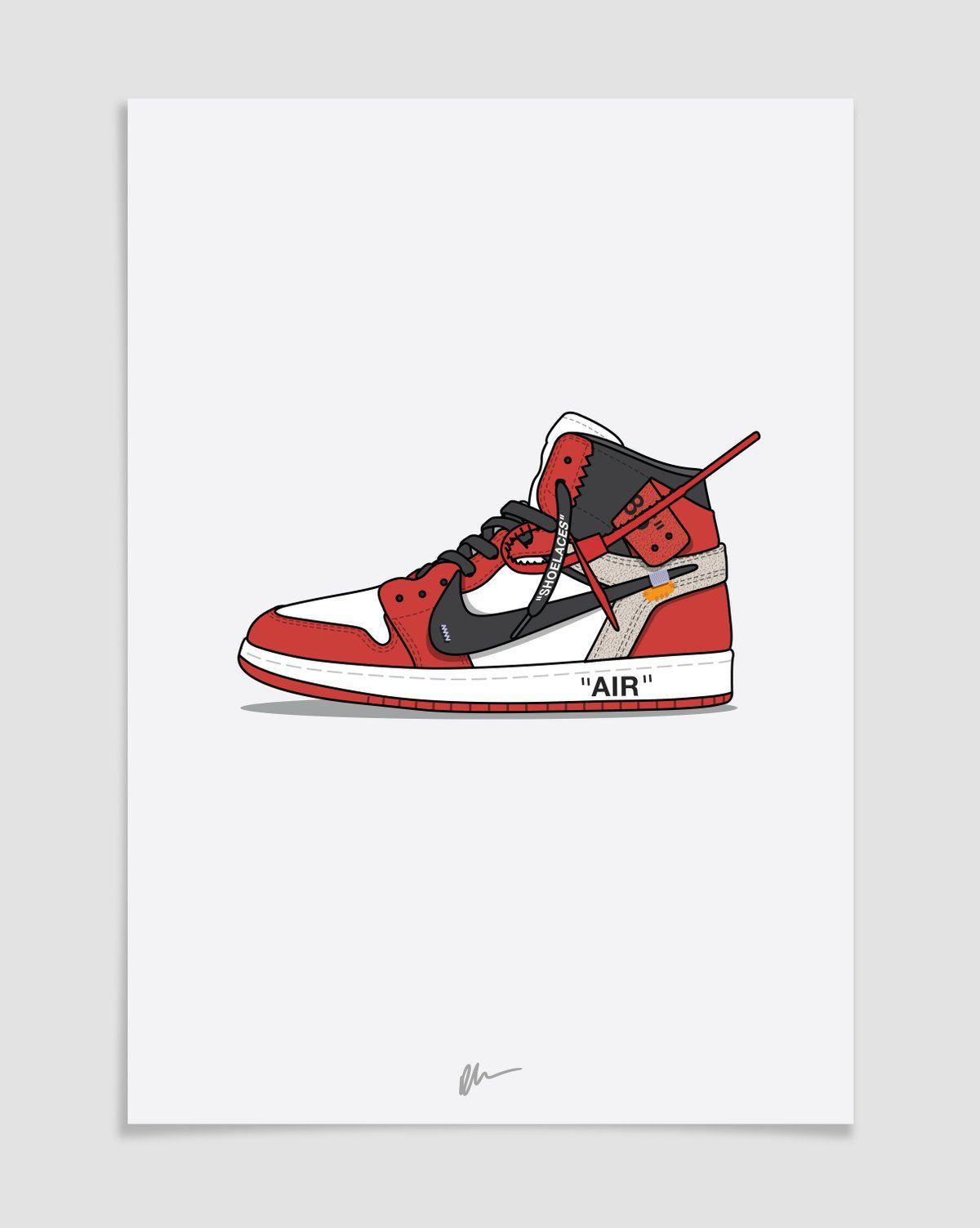 Cartoon Off White Shoes Wallpapers