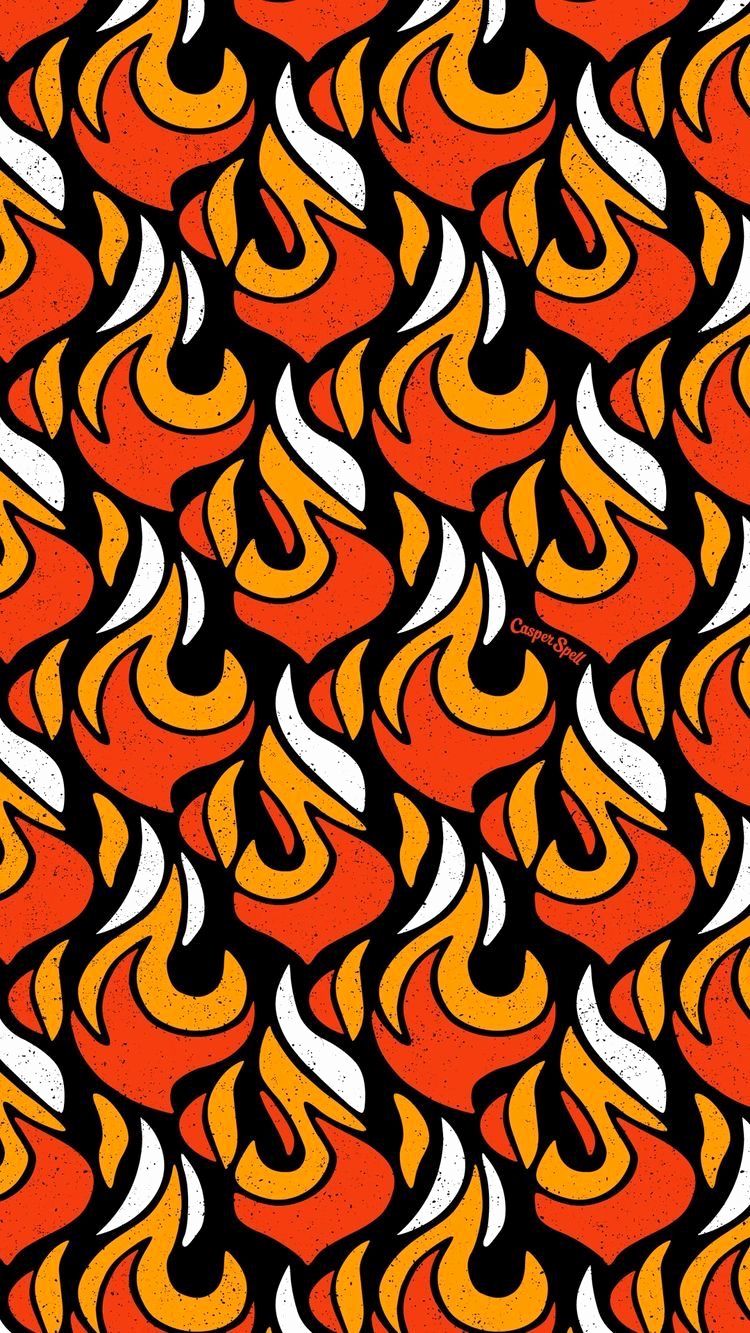 Checkered With Flames Wallpapers