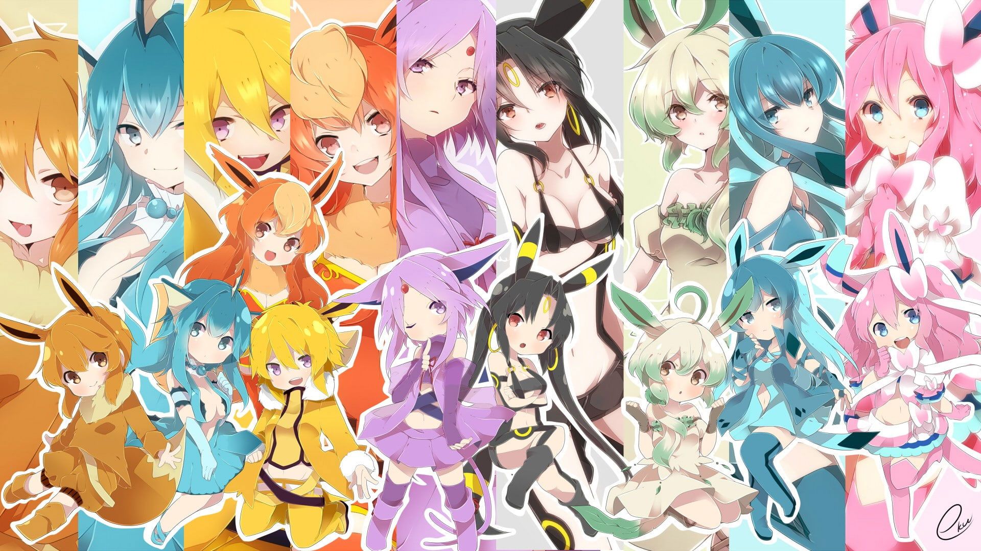 Chibi Eeveelutions Human Wallpapers