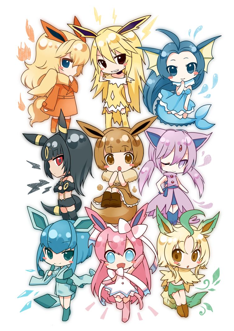 Chibi Eeveelutions Human Wallpapers