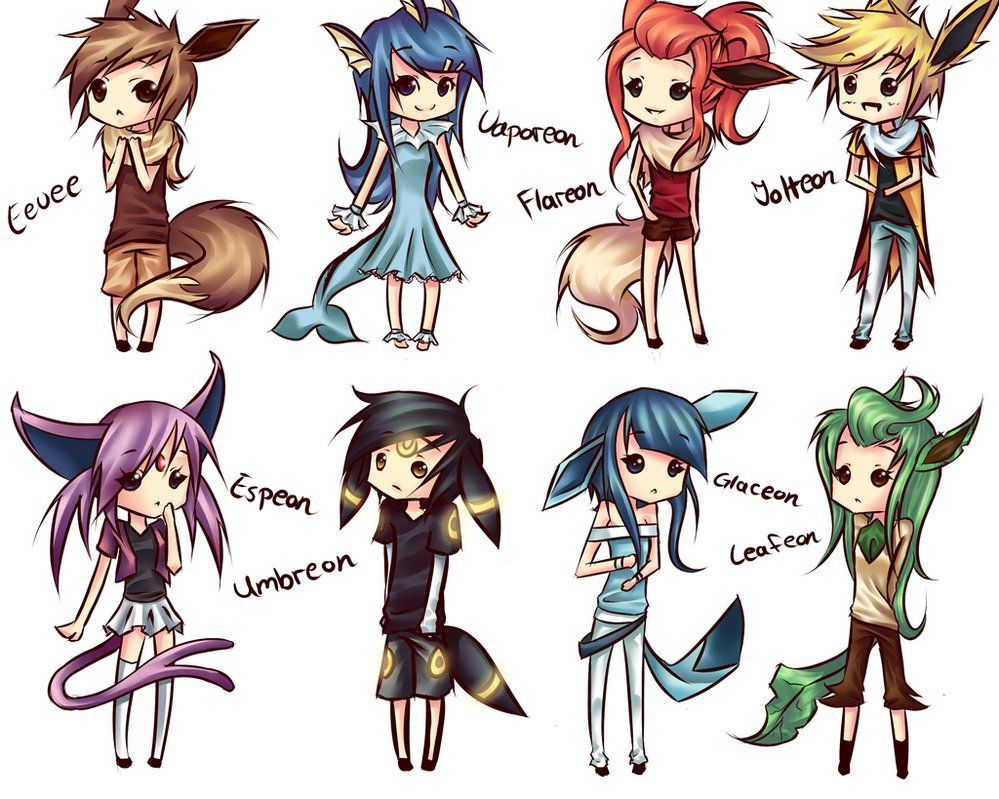 Chibi Eeveelutions Human Wallpapers