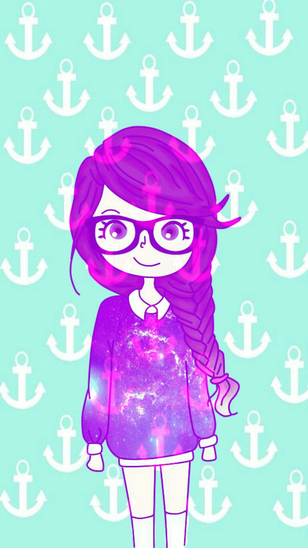 Chibi Hipster Girl Wallpapers