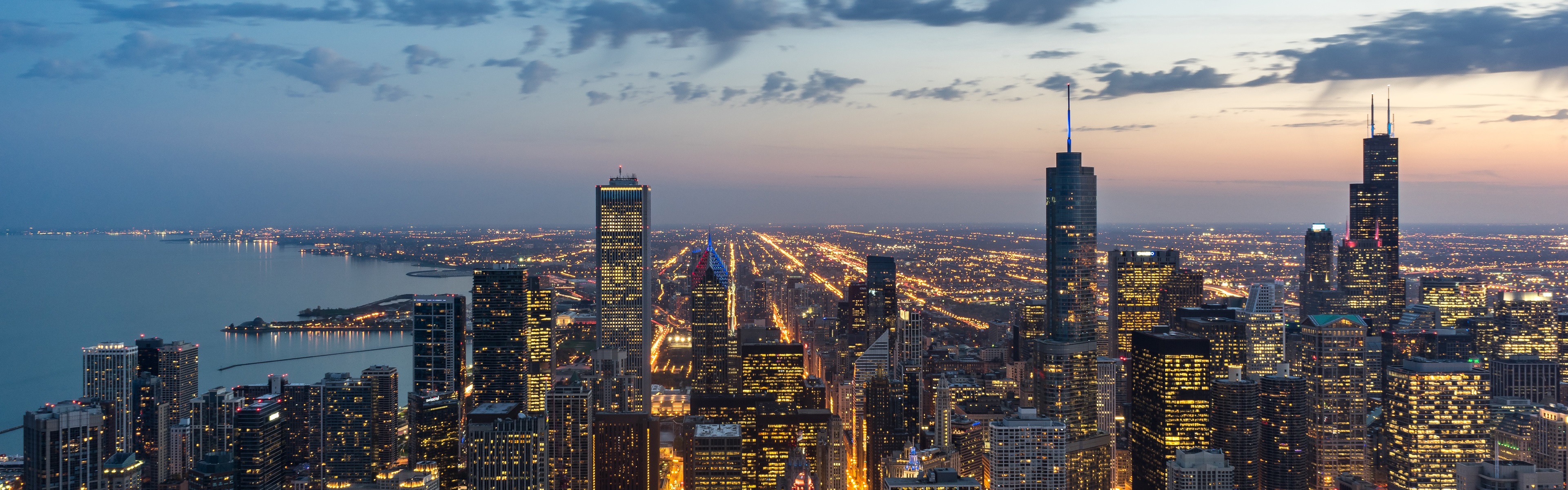 Chicago Skyline Triple Monitor Wallpapers