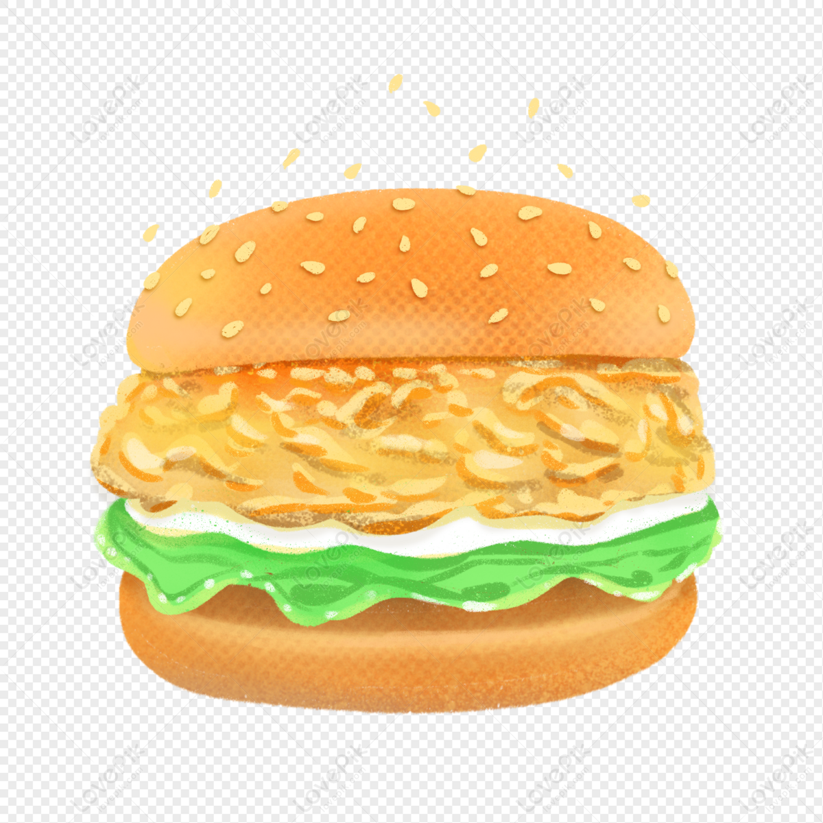 Chicken Burger And Fries Wallpapers