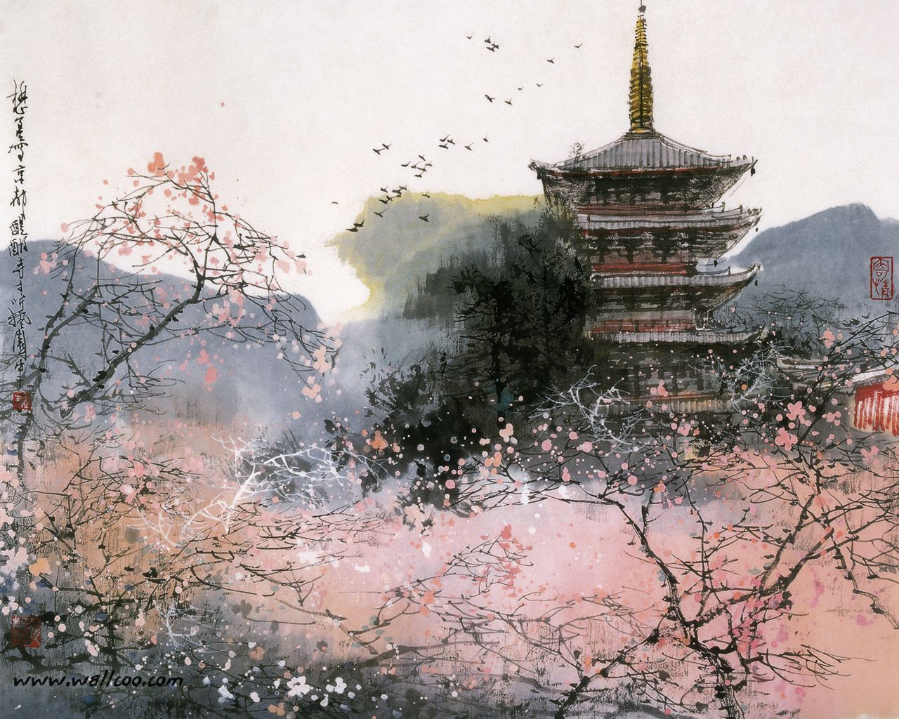 Chinese Water Colors Wallpapers