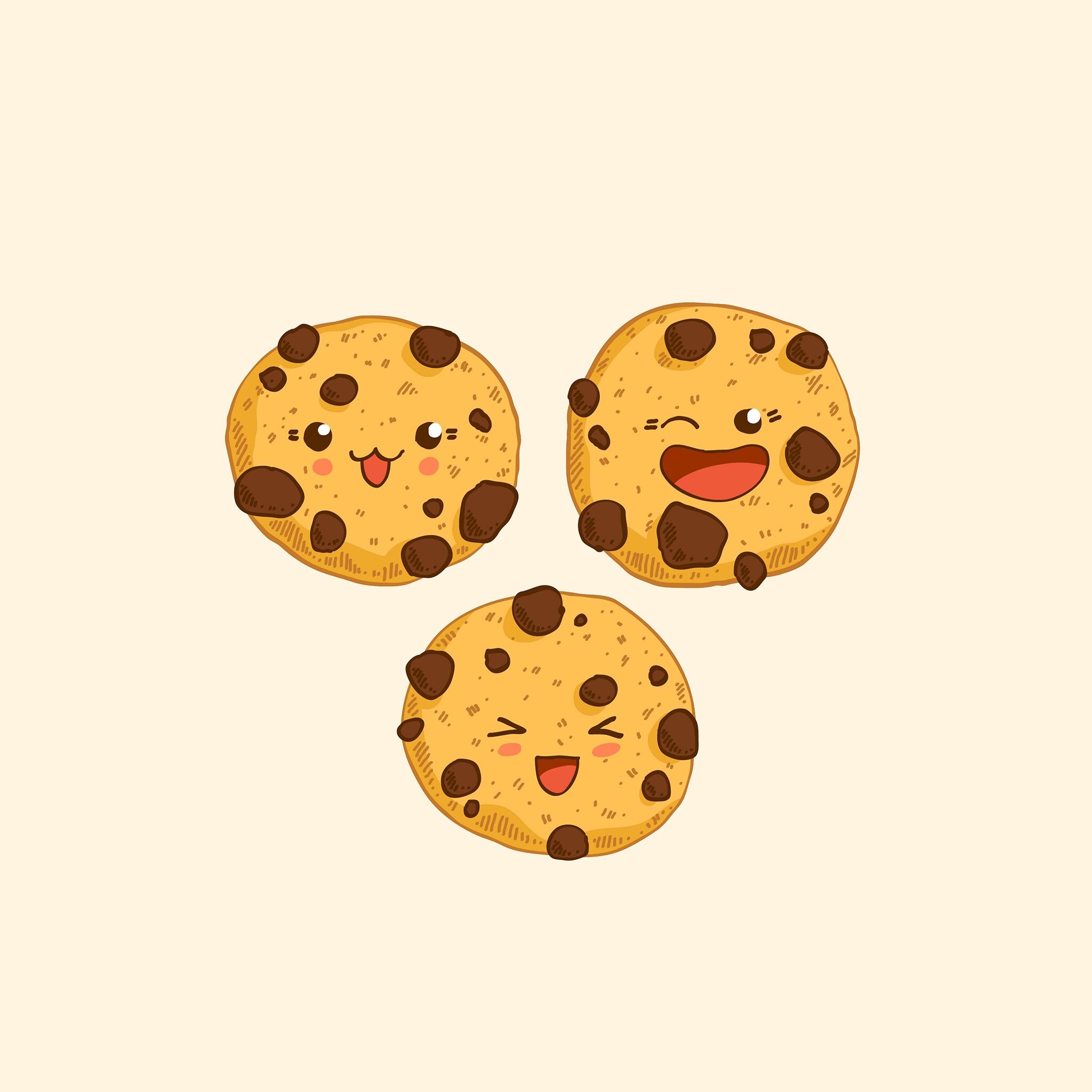 Chocolate Chip Cookie Cute Cookie Wallpapers