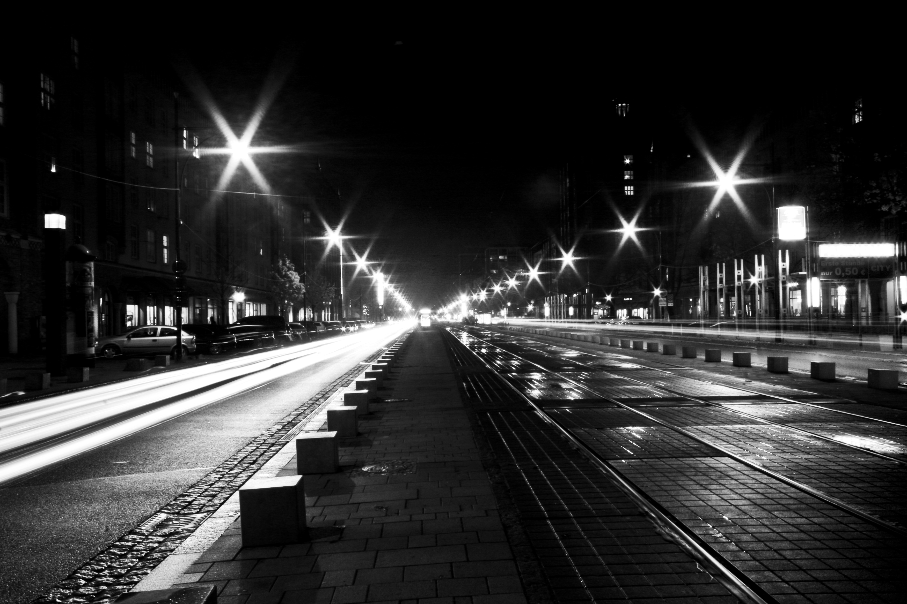 City Street Black And White Wallpapers