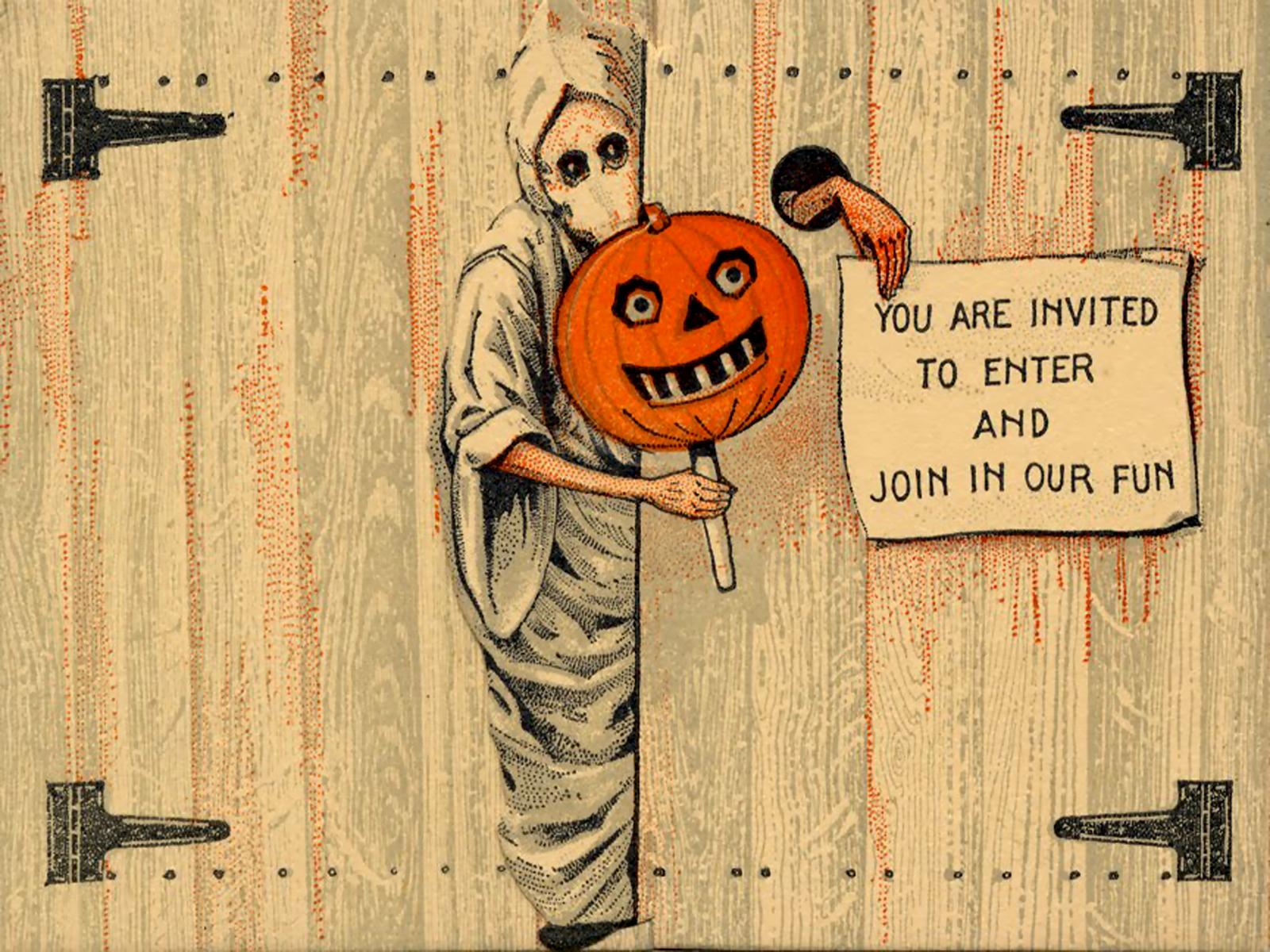 Classic Vintage Halloween Art Wallpapers