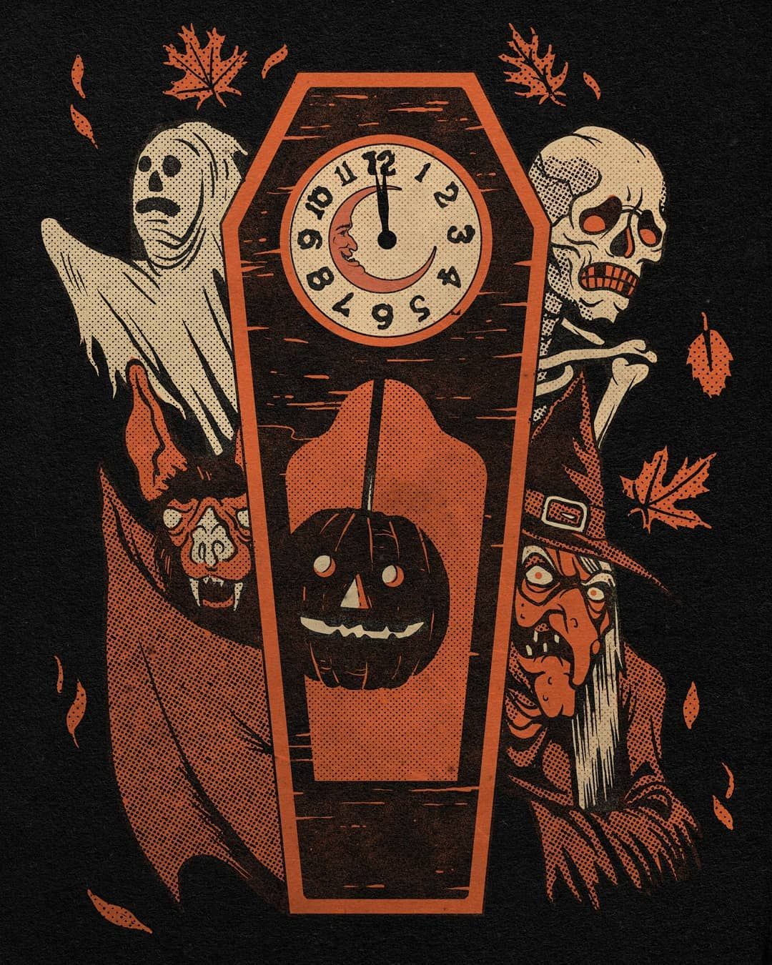 Classic Vintage Halloween Art Wallpapers