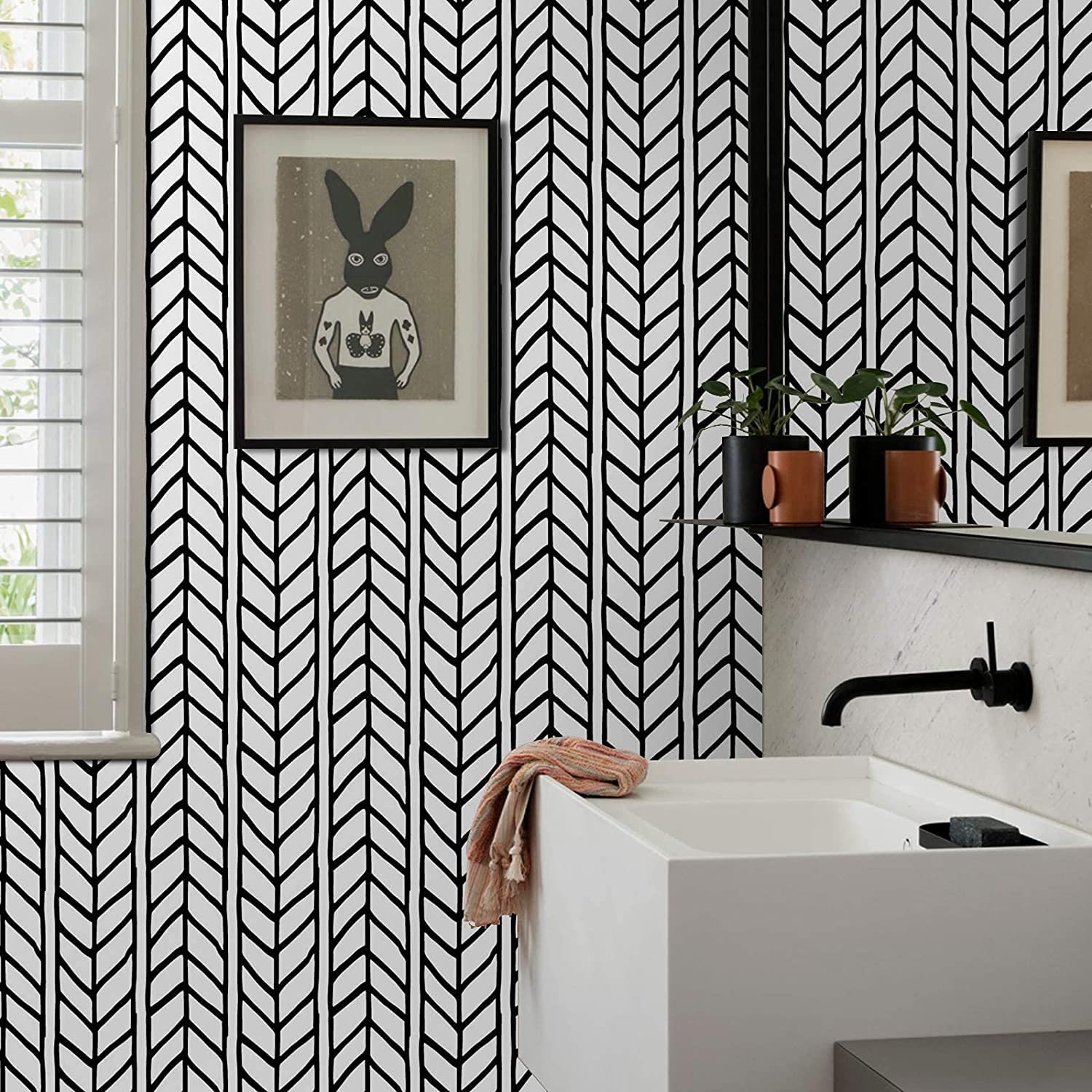 Contemporary Bathroom Wallpapers