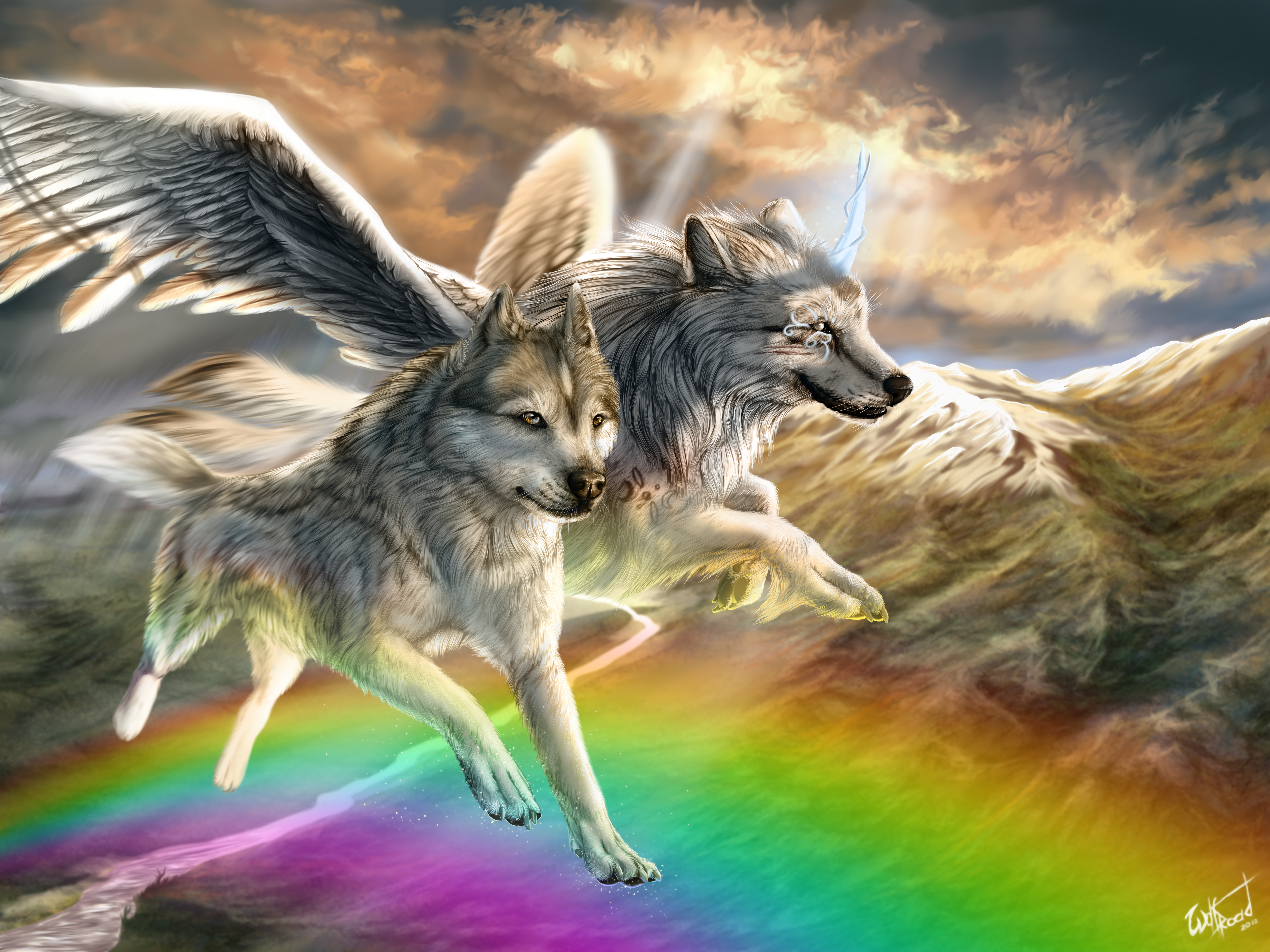 Cool Rainbow Wolf Wallpapers