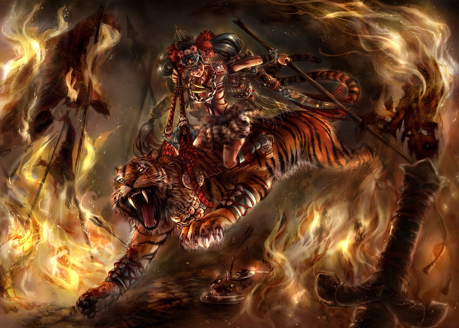 Cool Tiger Warrior Wallpapers