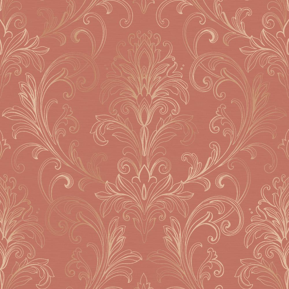 Coral Damask Wallpapers