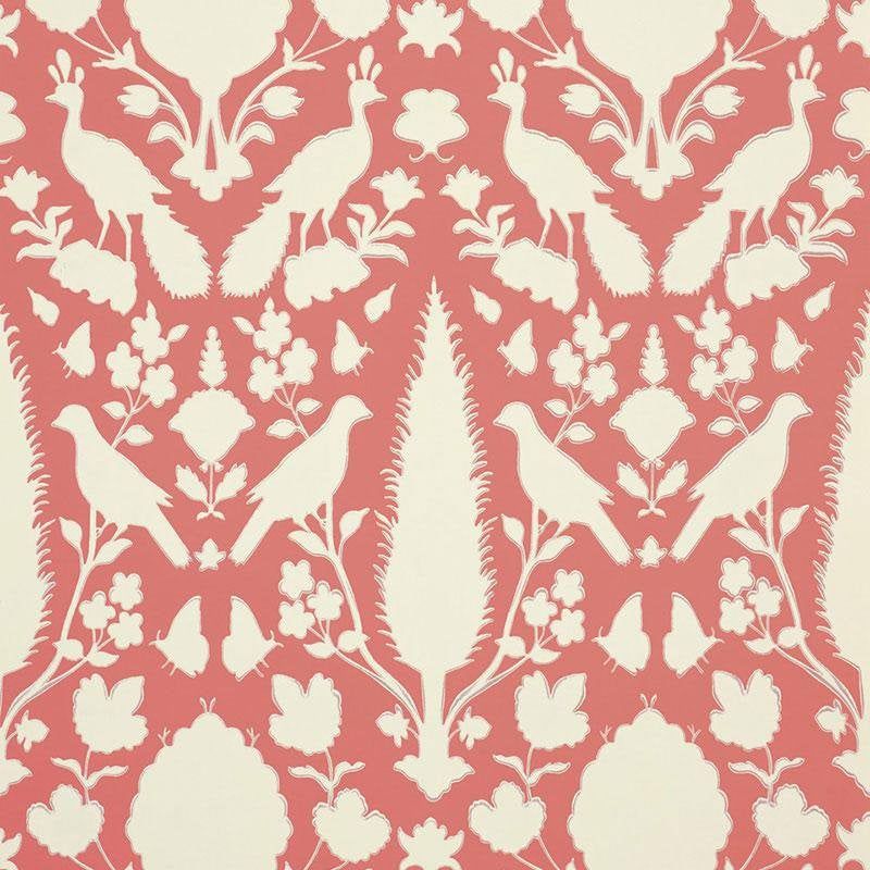 Coral Damask Wallpapers