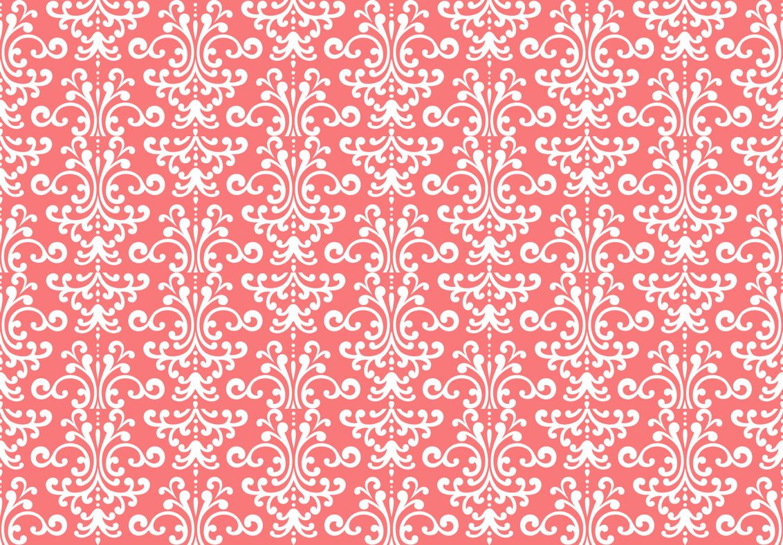 Coral Damask Wallpapers