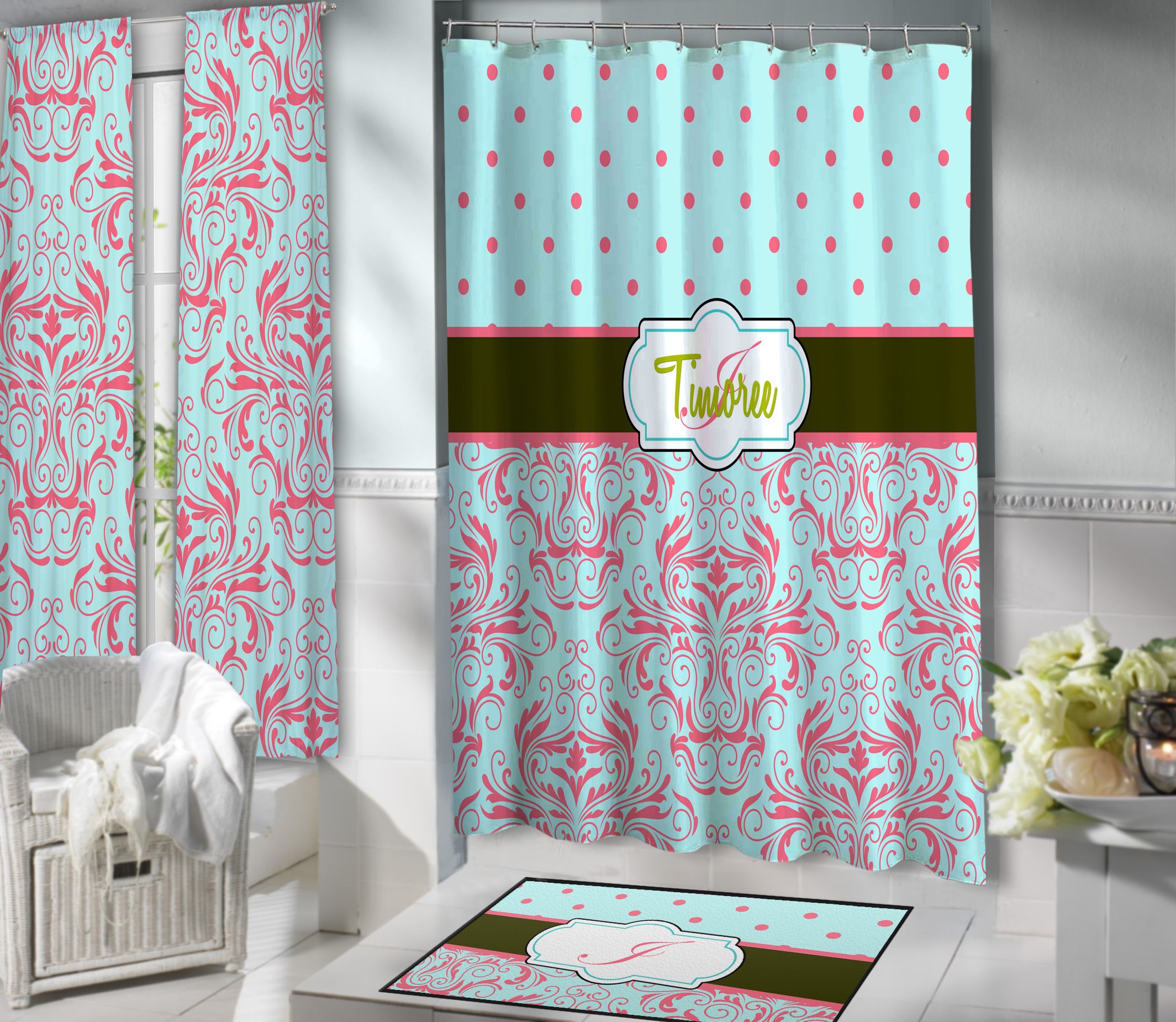 Coral Damask Wallpapers