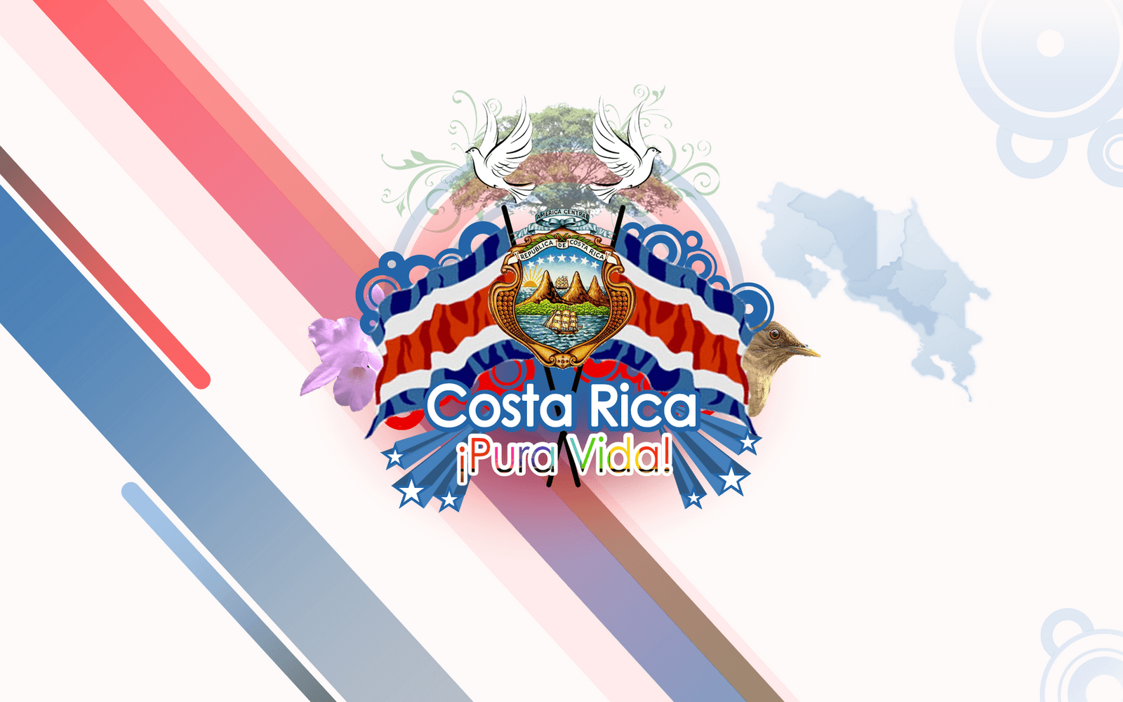 Costa Rica Flag Hd Wallpapers