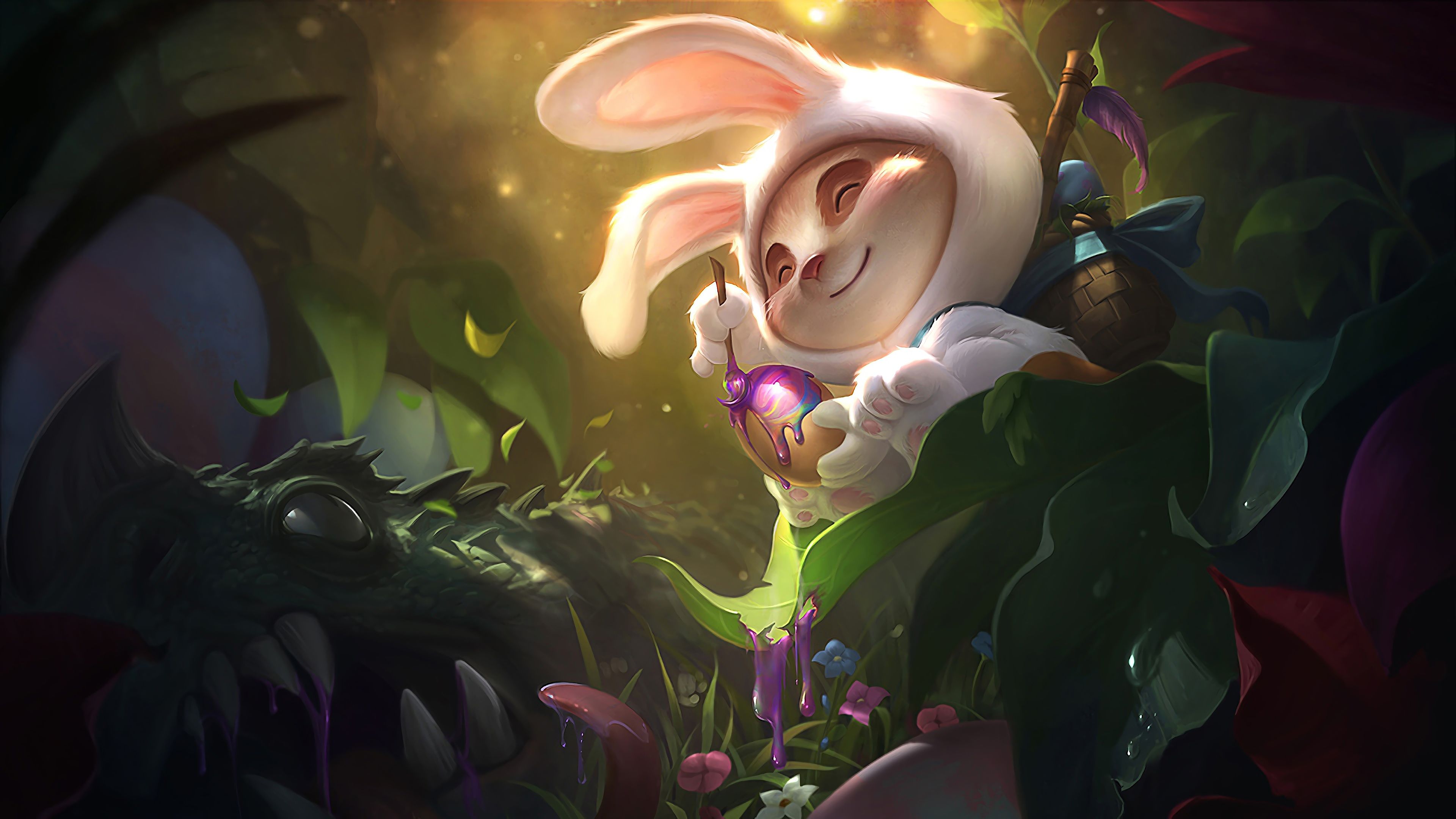 Cottontail Teemo Splash Art Wallpapers