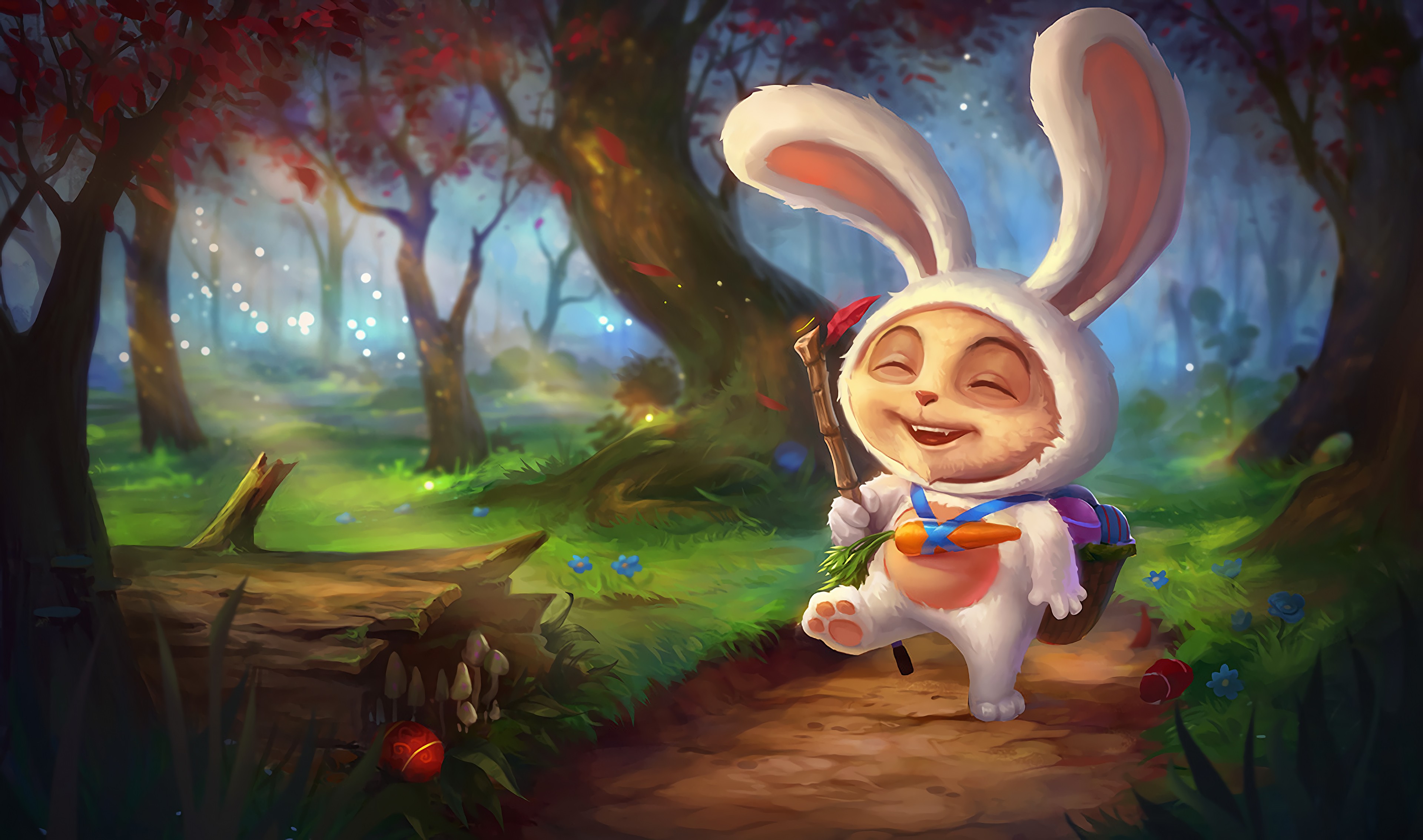 Cottontail Teemo Splash Art Wallpapers