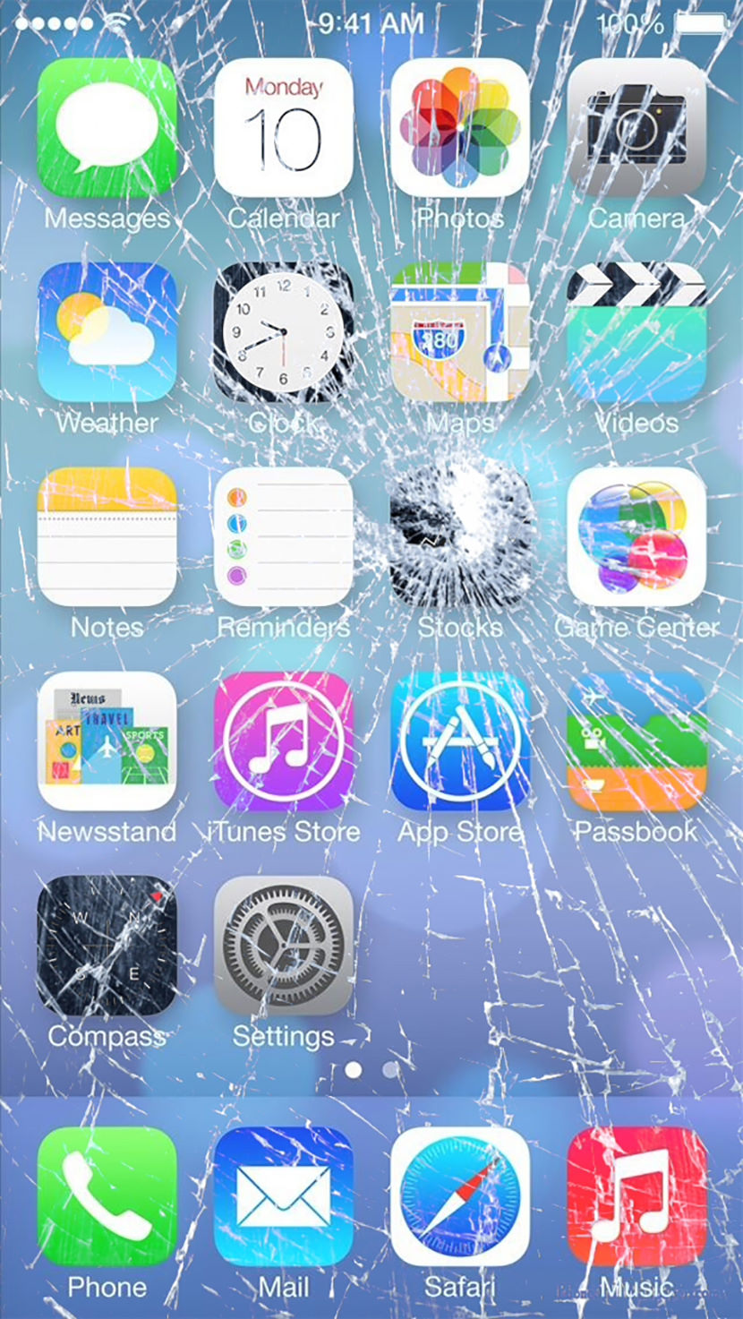 Cracked Screen Iphone Wallpapers