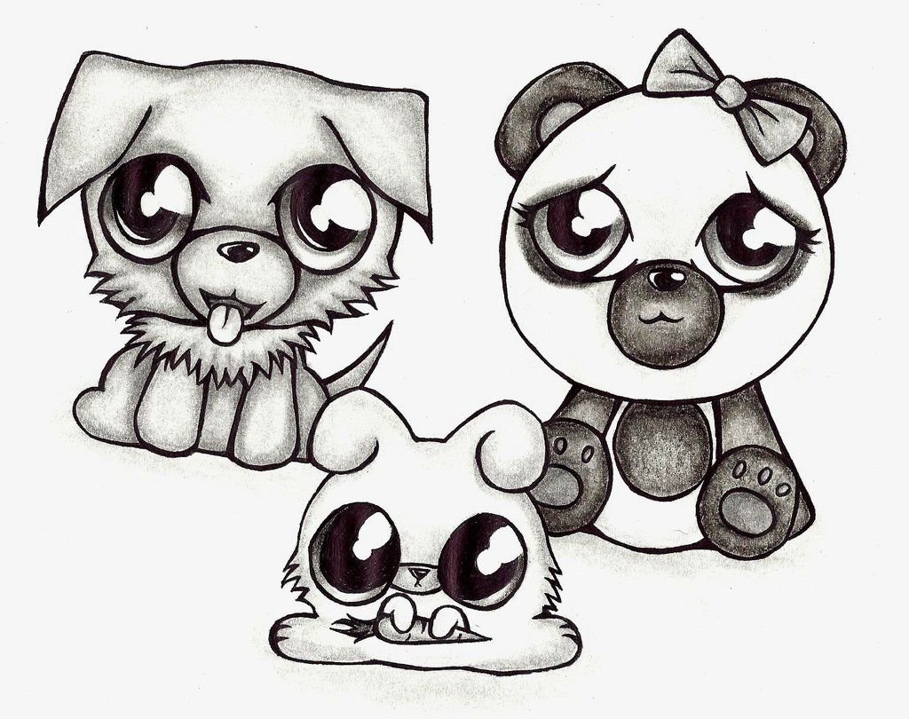 Cute Animal Drawings Wallpapers