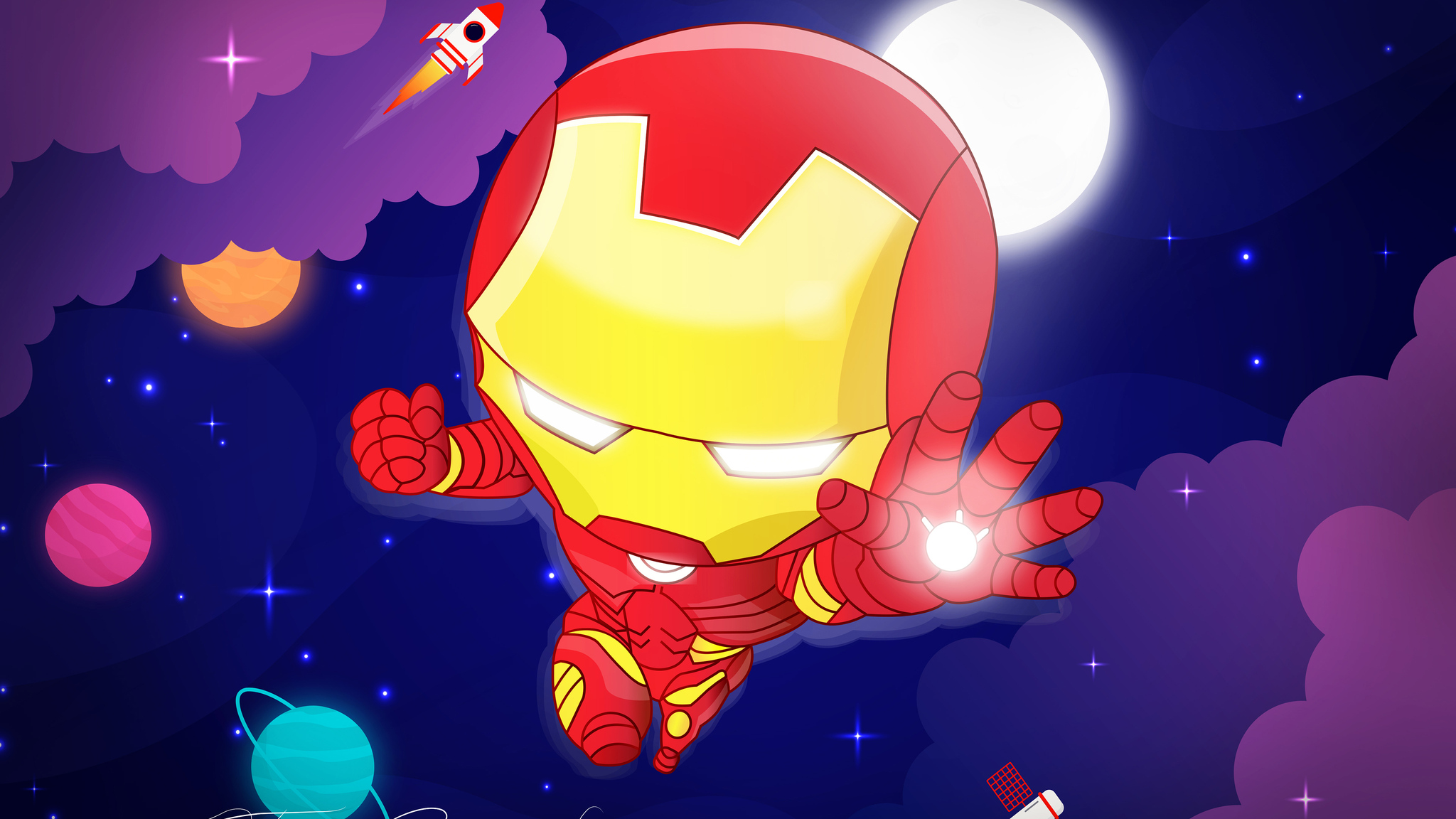 Cute Iron Man Cartoon Wallpapers