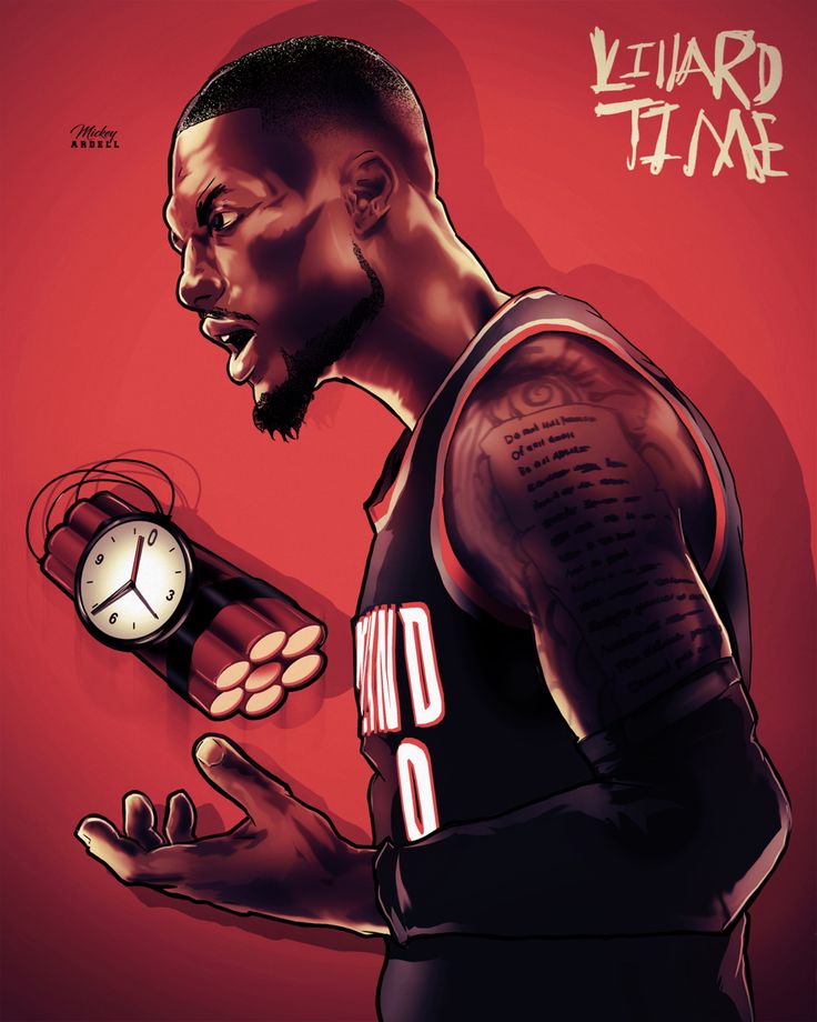 Damian Lillard Cartoon Wallpapers