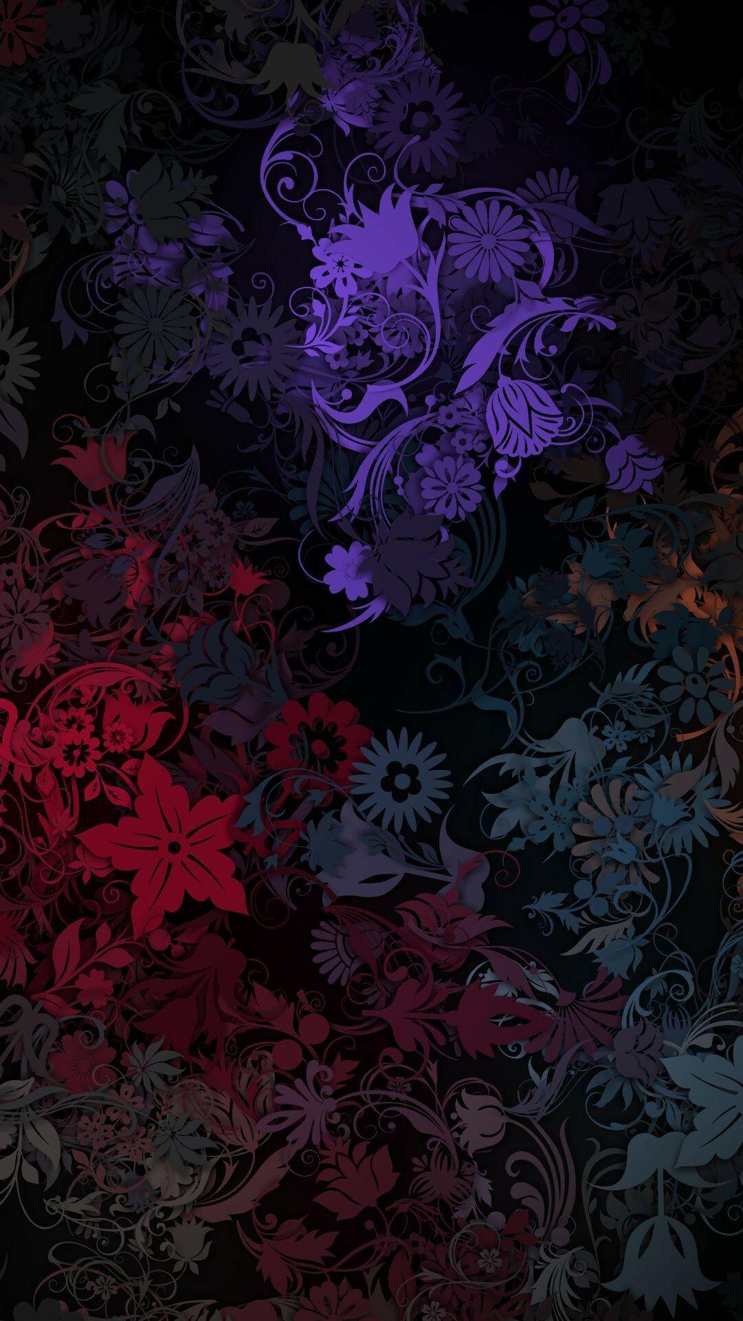 Dark Floral Phone Wallpapers