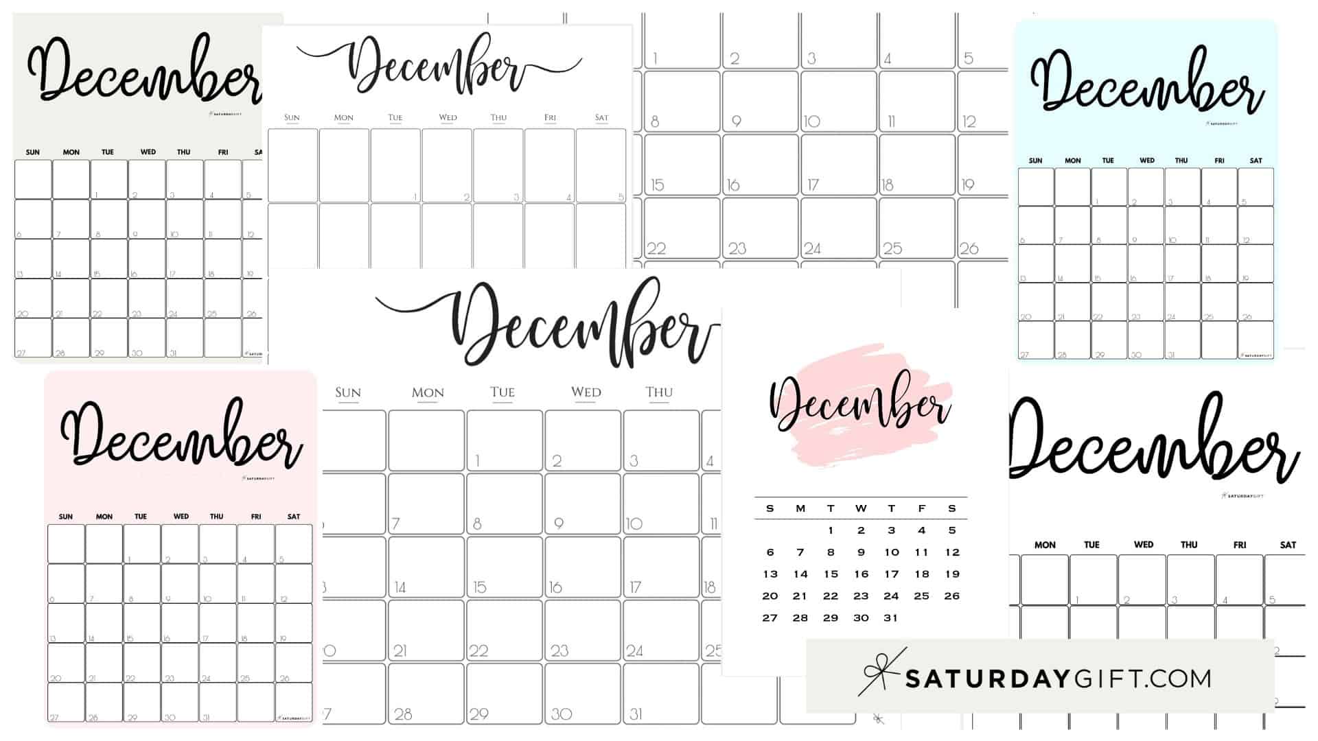 December 2020 Calendar Wallpapers