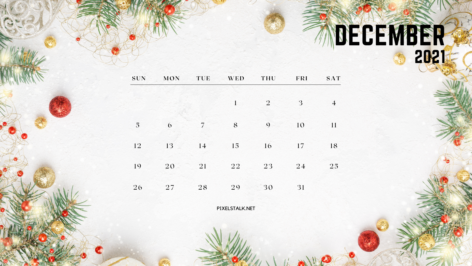 December Calendar Wallpapers