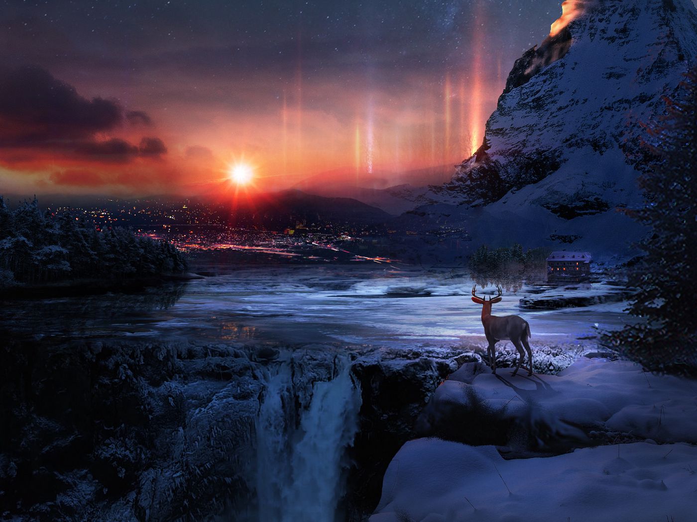 Deer In Snow Wallpapers