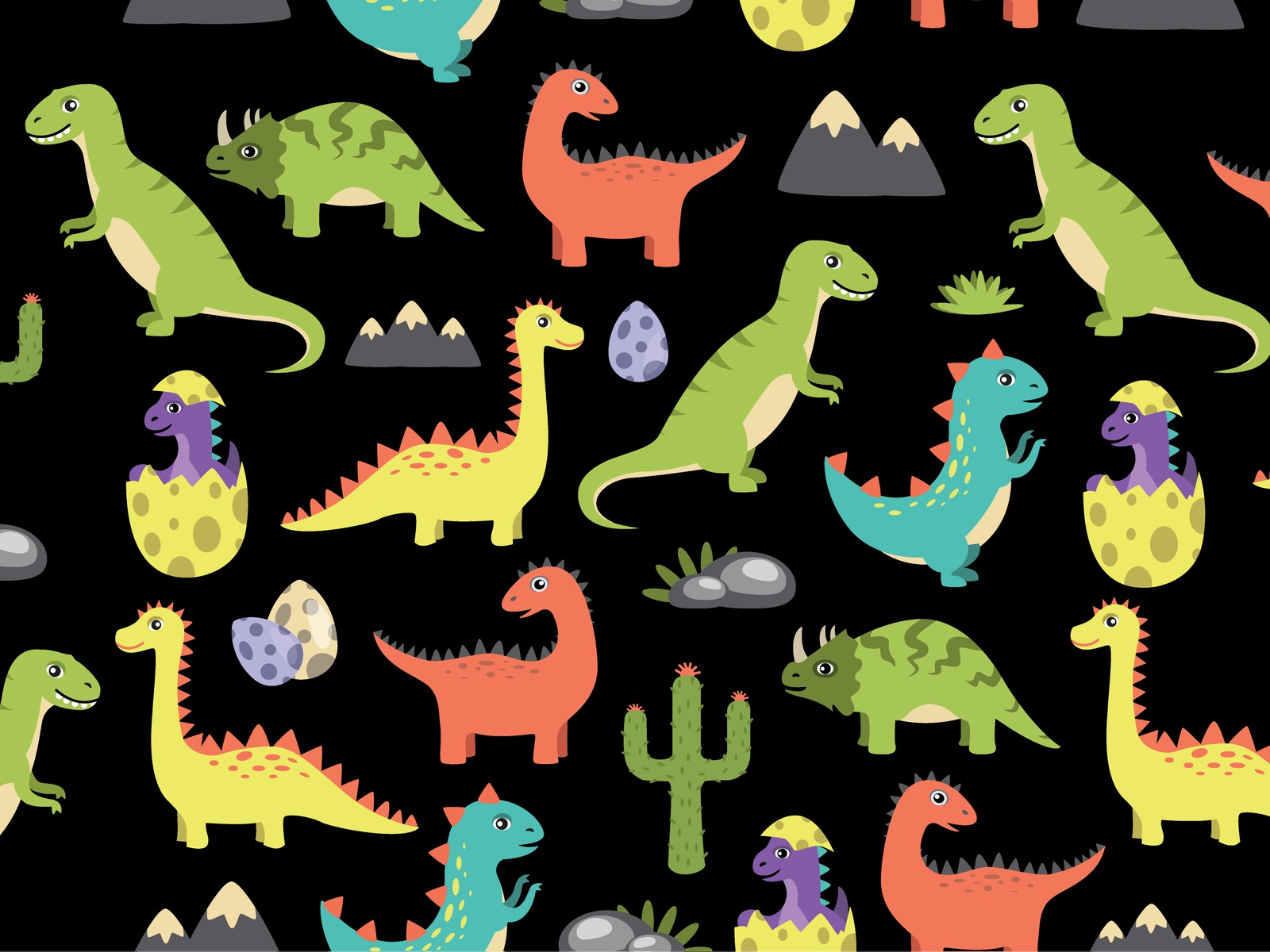 Dinosaur Pattern Wallpapers