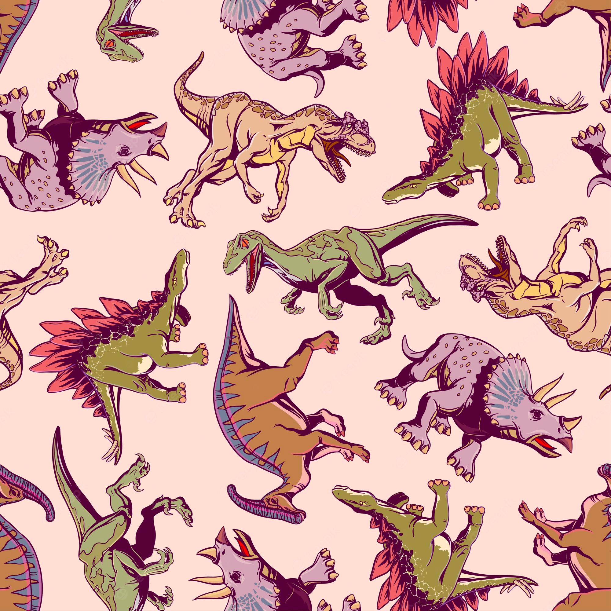 Dinosaur Pattern Wallpapers