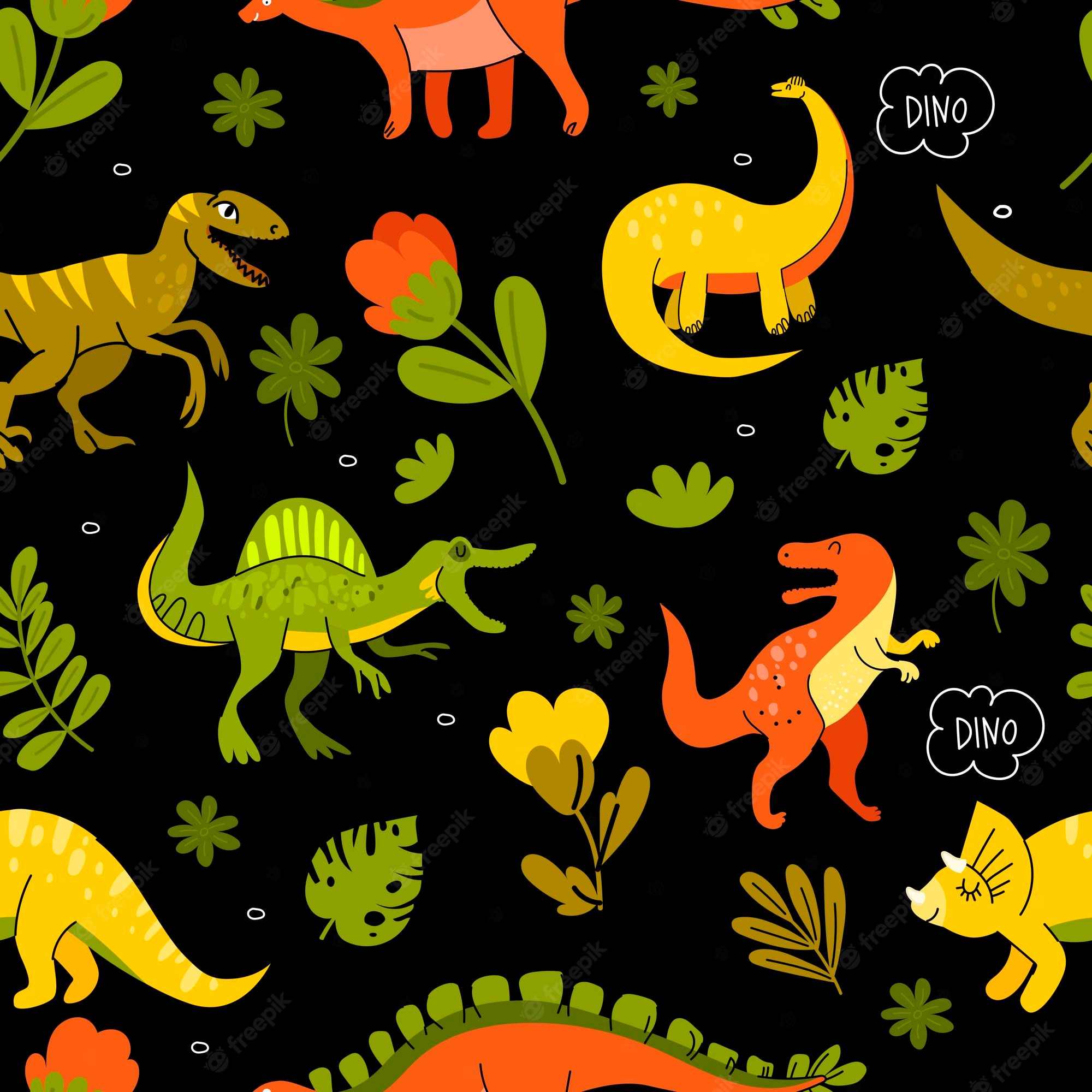 Dinosaur Pattern Wallpapers