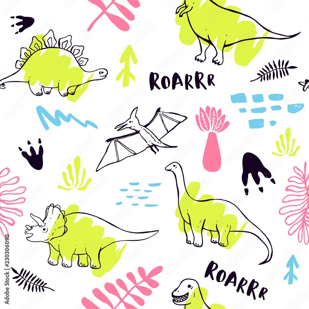 Dinosaur Pattern Wallpapers