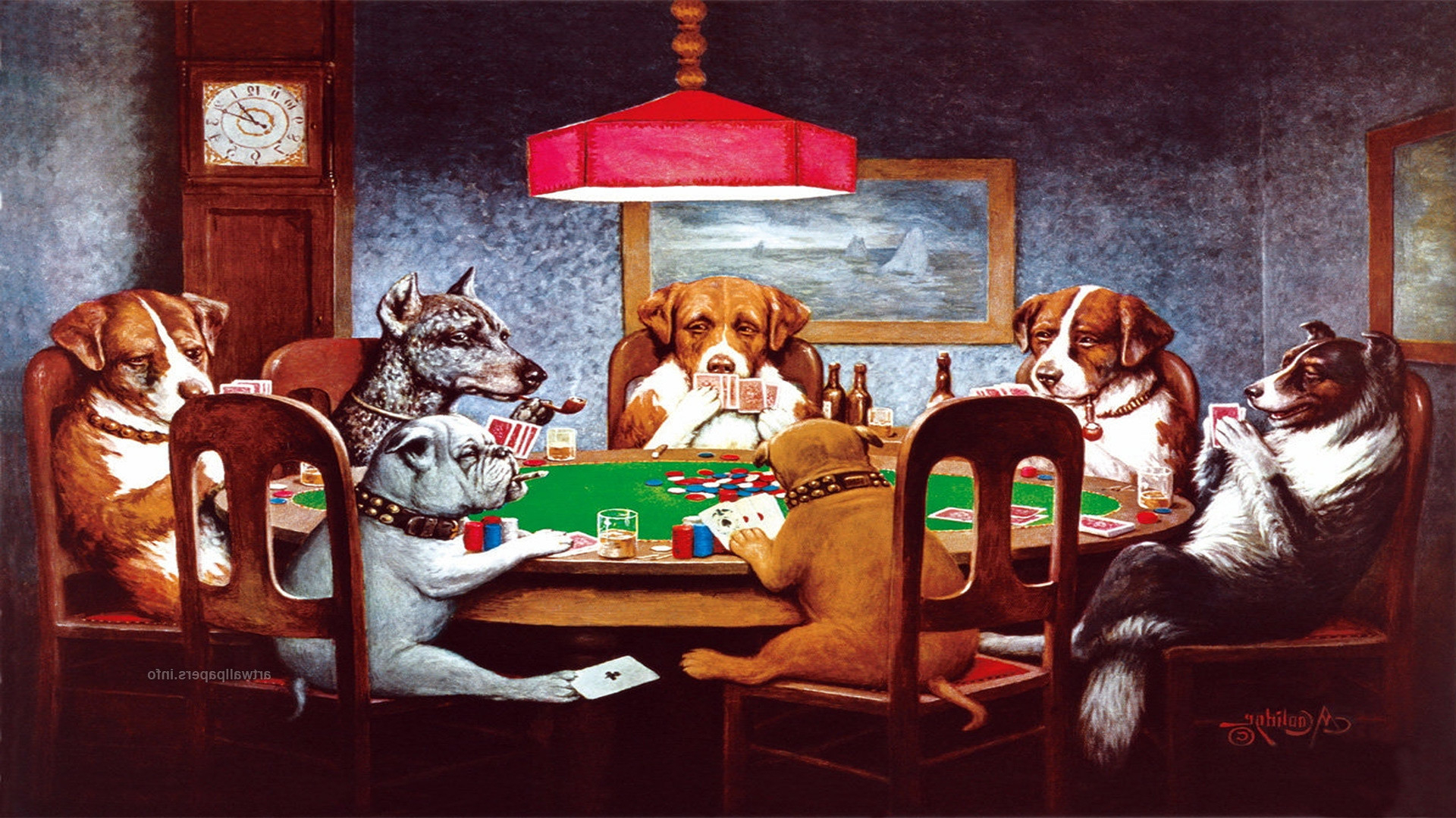 Dogs Playing Poker Wallpapers