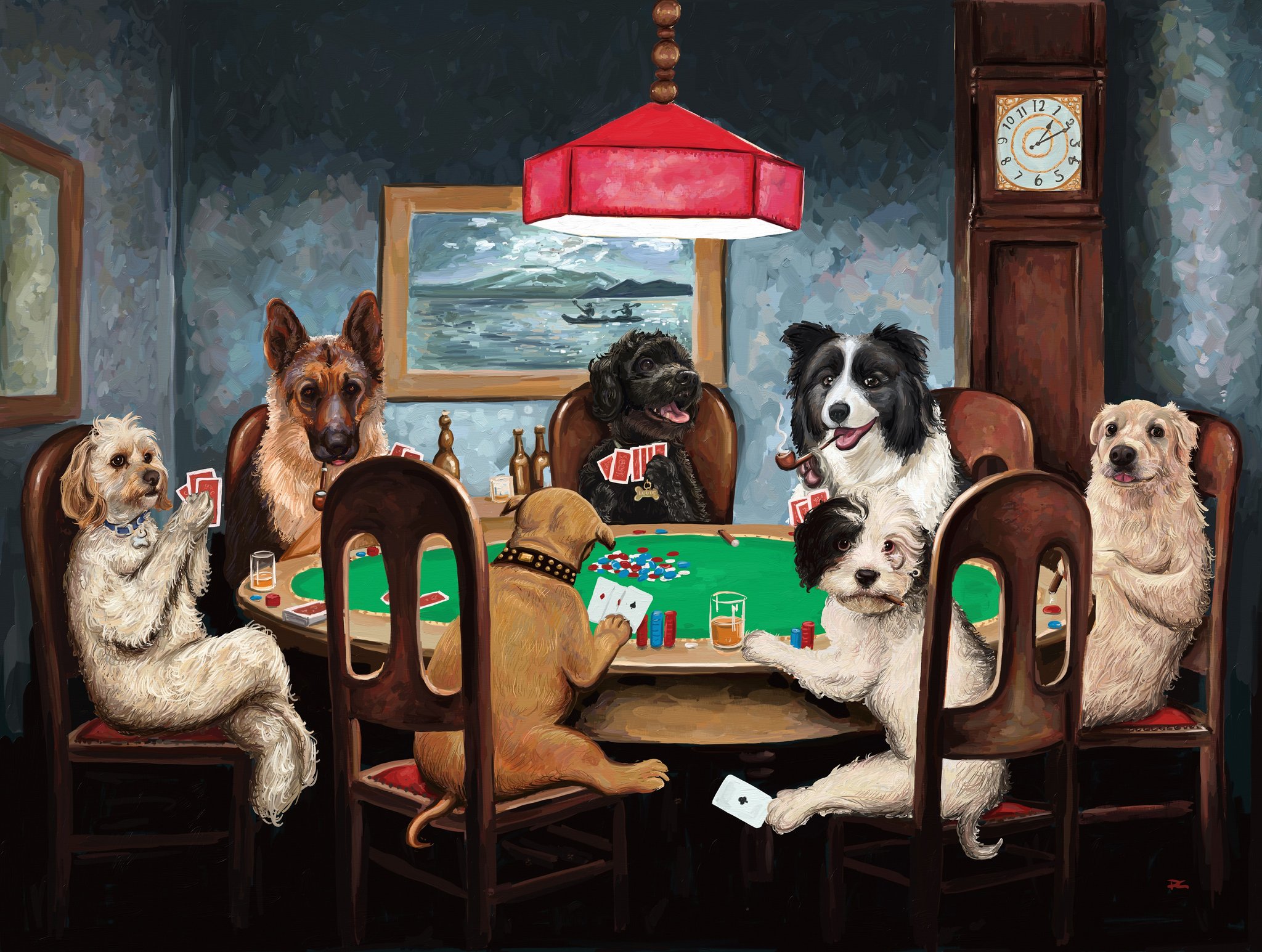 Dogs Playing Poker Wallpapers