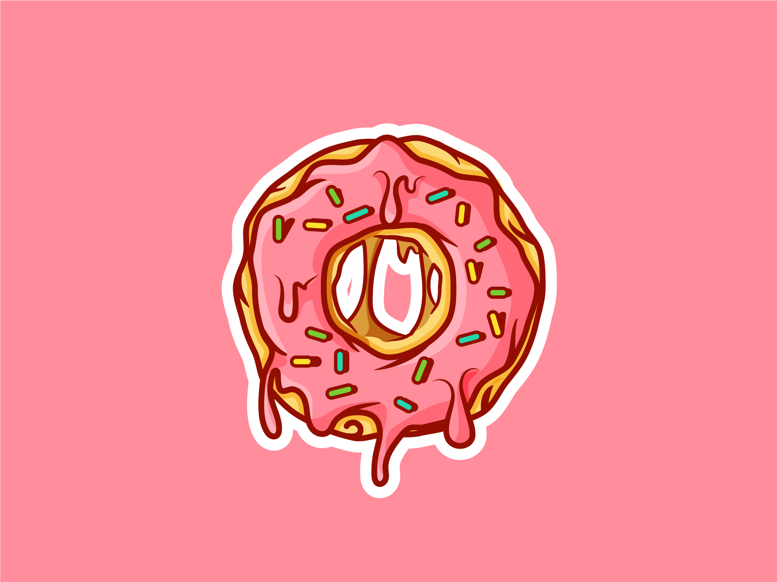 Donut Drip Design Wallpapers